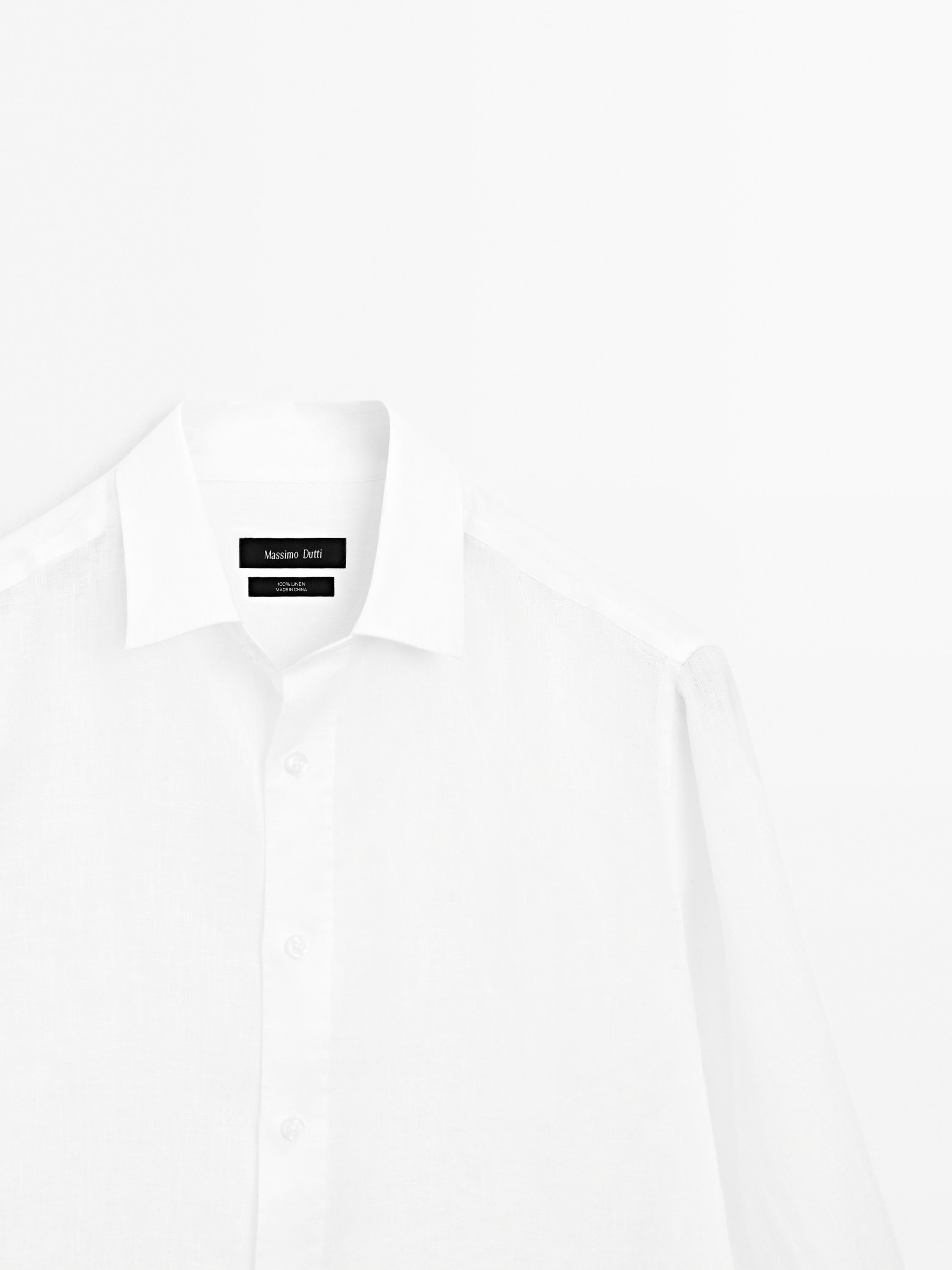 100% linen slim fit shirt