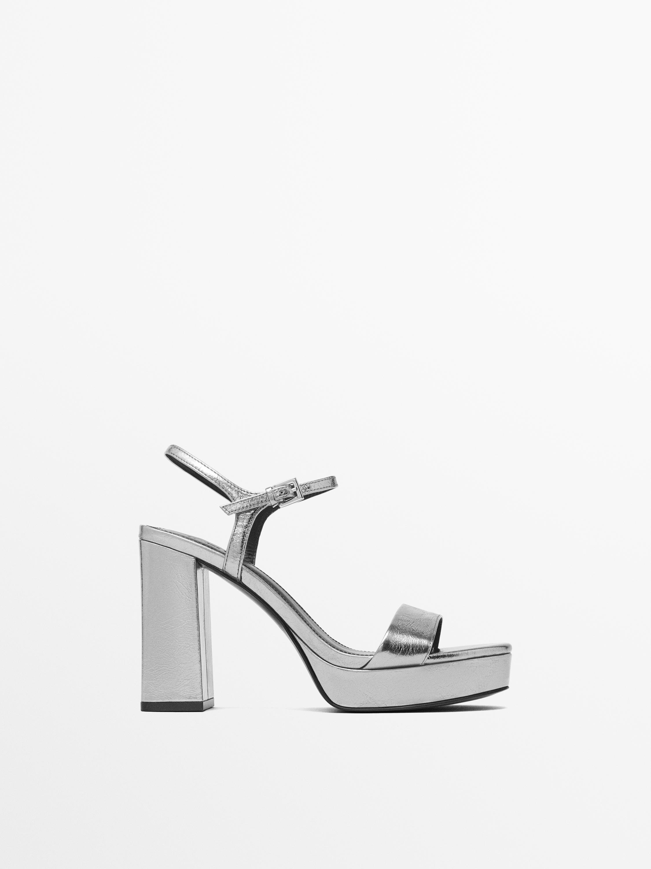 Leather platform sandals