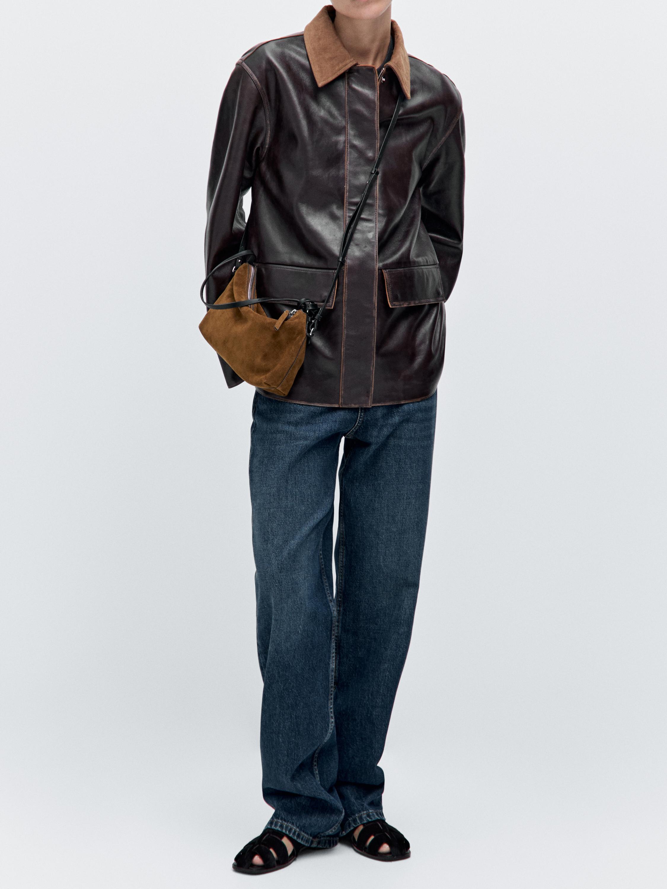 Petit sac en croûte de cuir