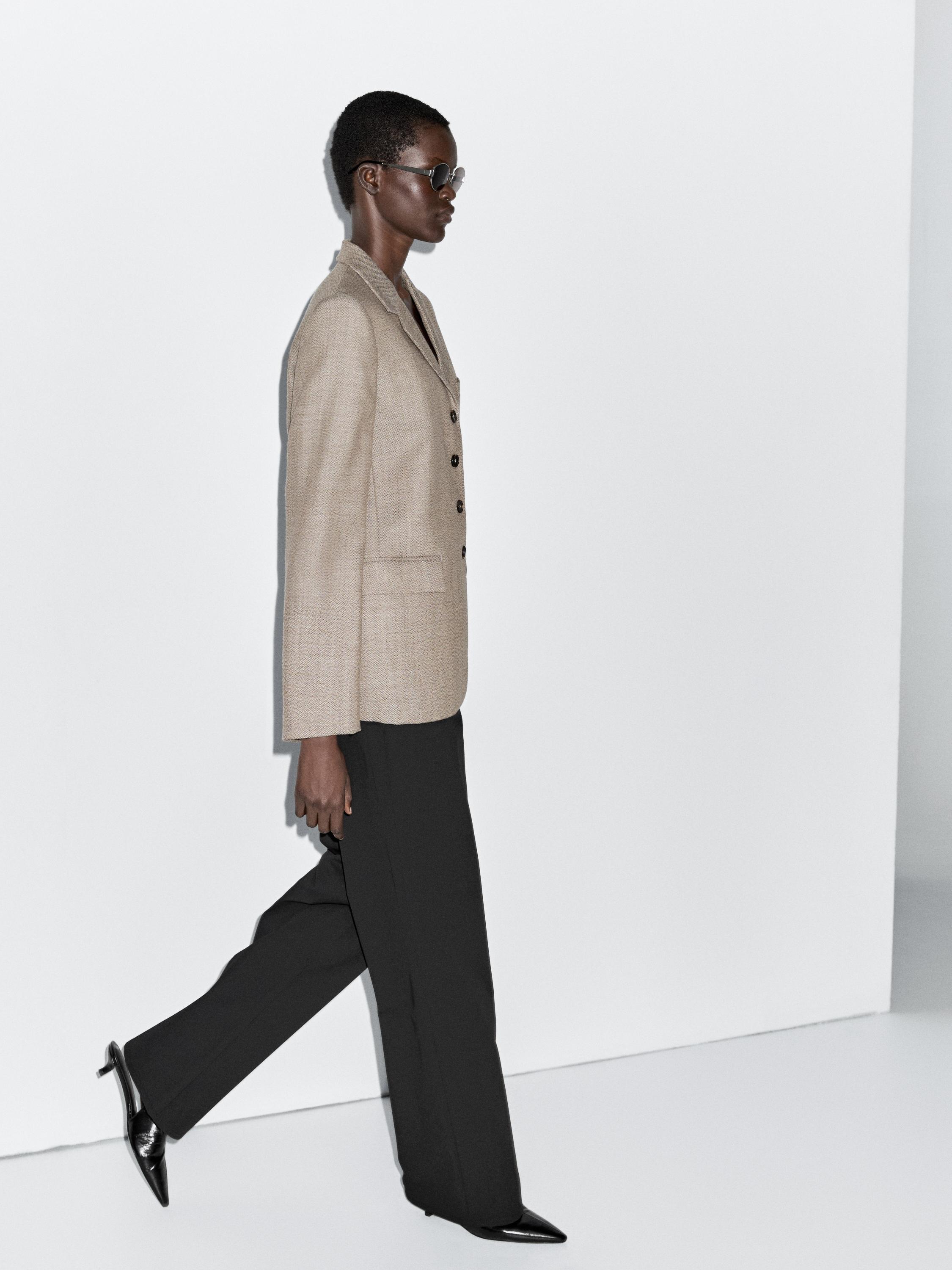 Flecked 100% wool blazer