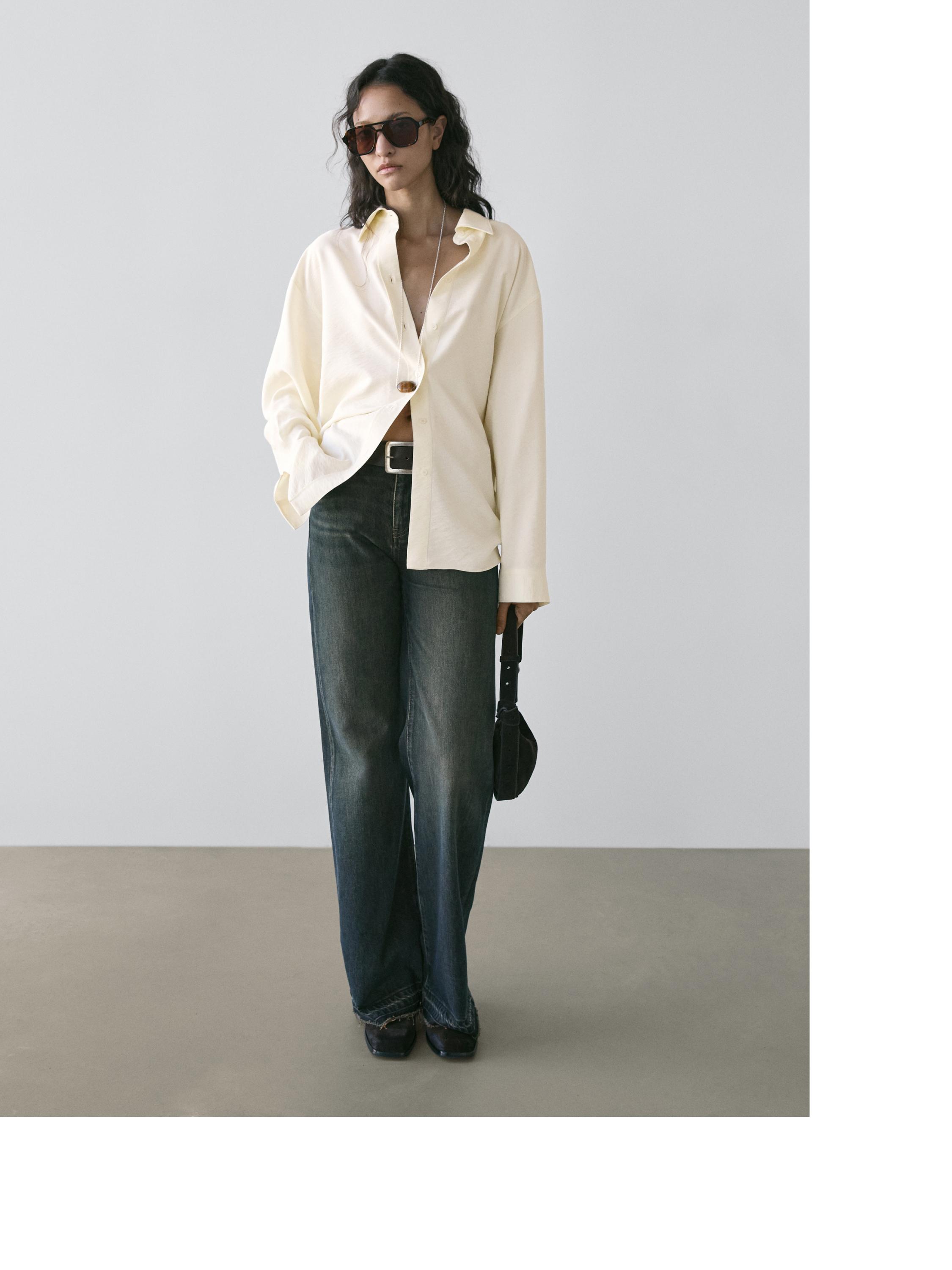 Mid-rise bell bottom jeans — Dark blue