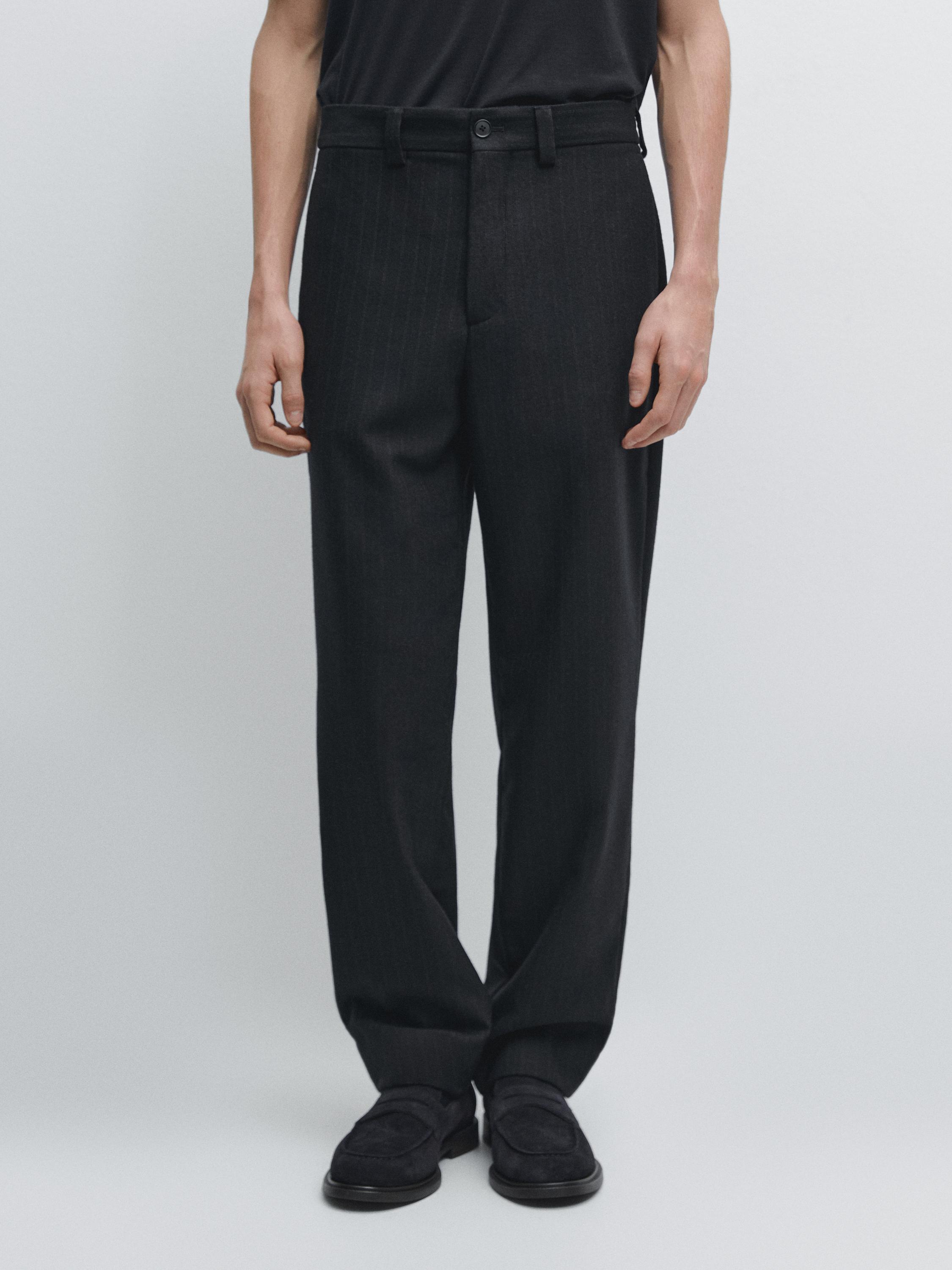 Flanellbyxor med dubbel rand