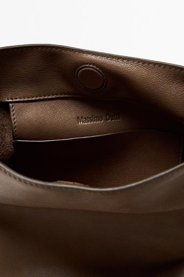 Nappa leather mini bucket bag — LEATHER 6
