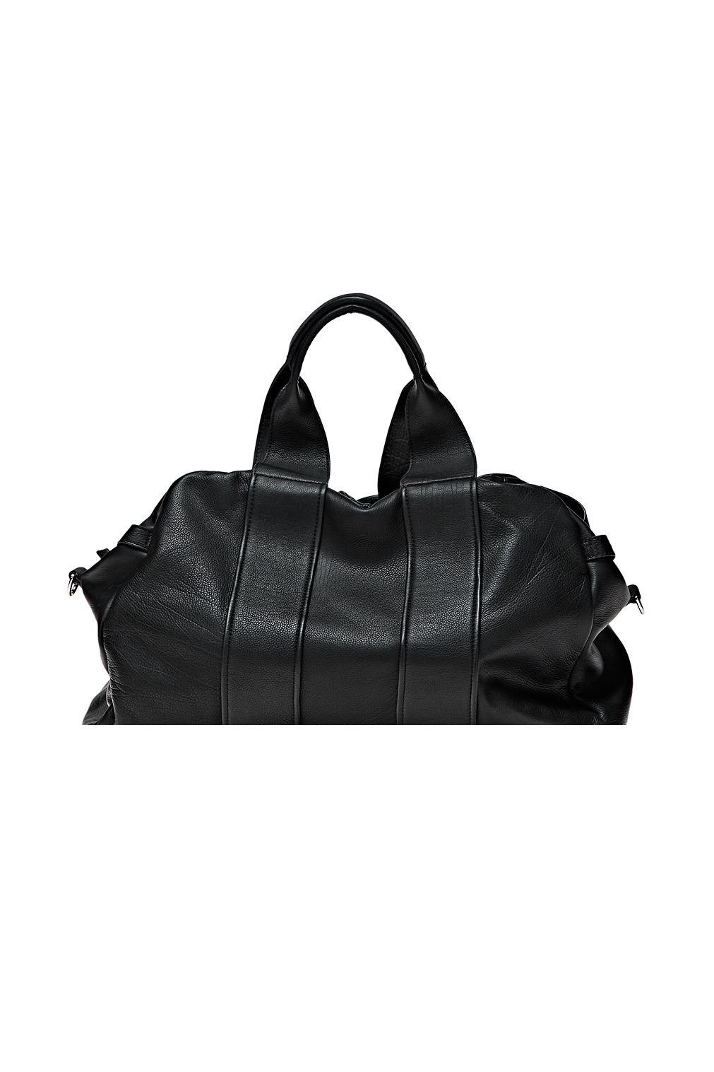 Nappa leather travel bag — BLACK