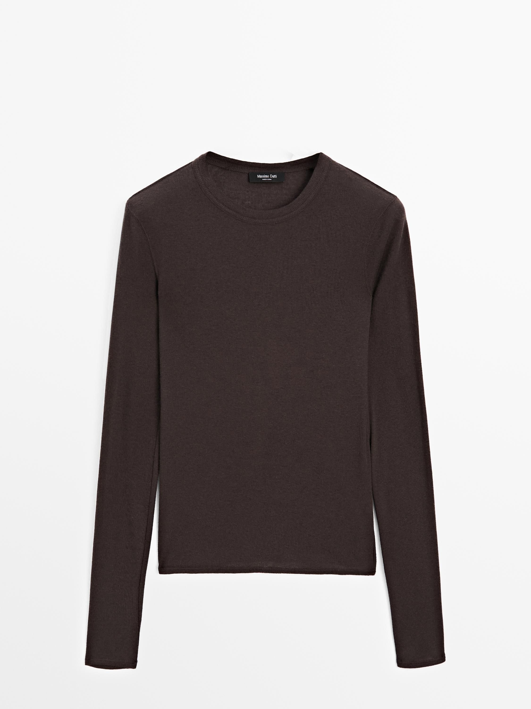 Langarmshirt aus Baumwollmischgewebe