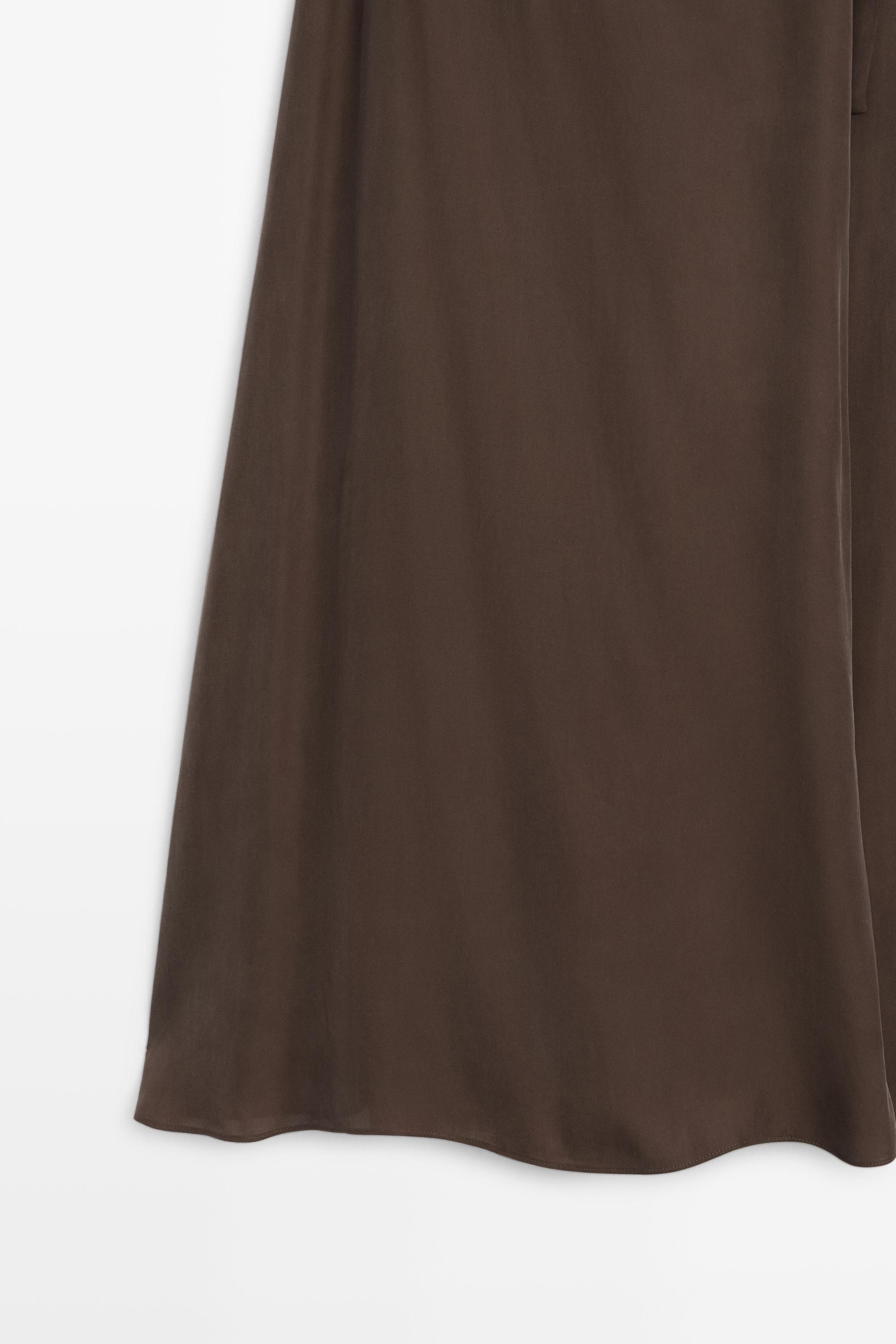 Flowing skort — BROWN