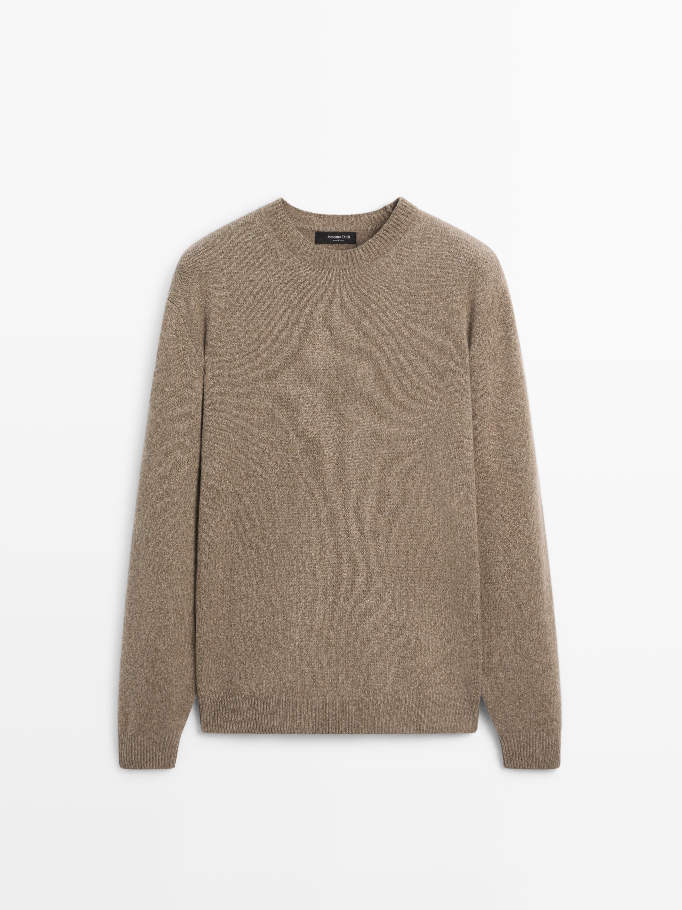 Pull en maille chinée à col rond