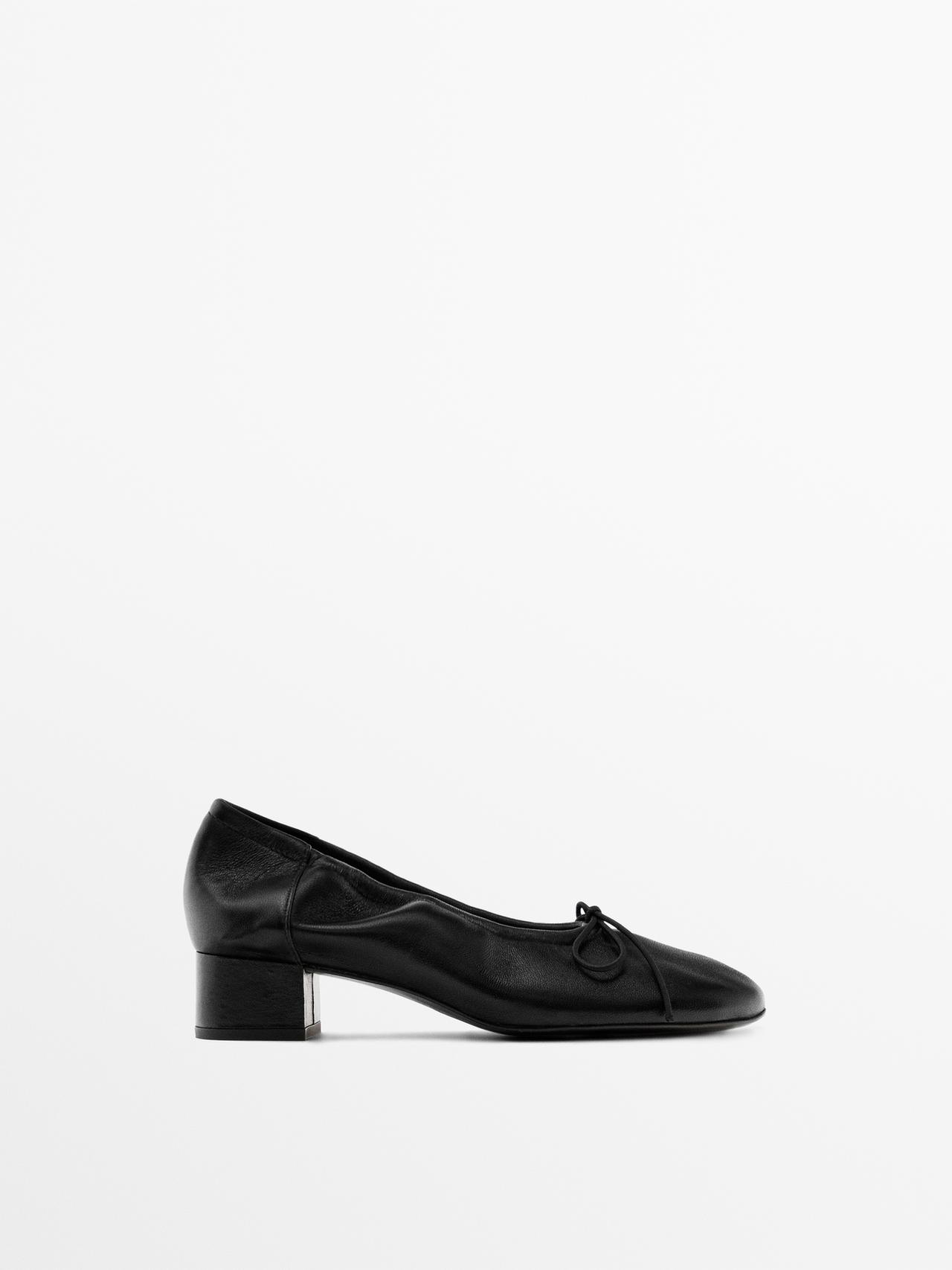 High-heel ballerinas — BLACK