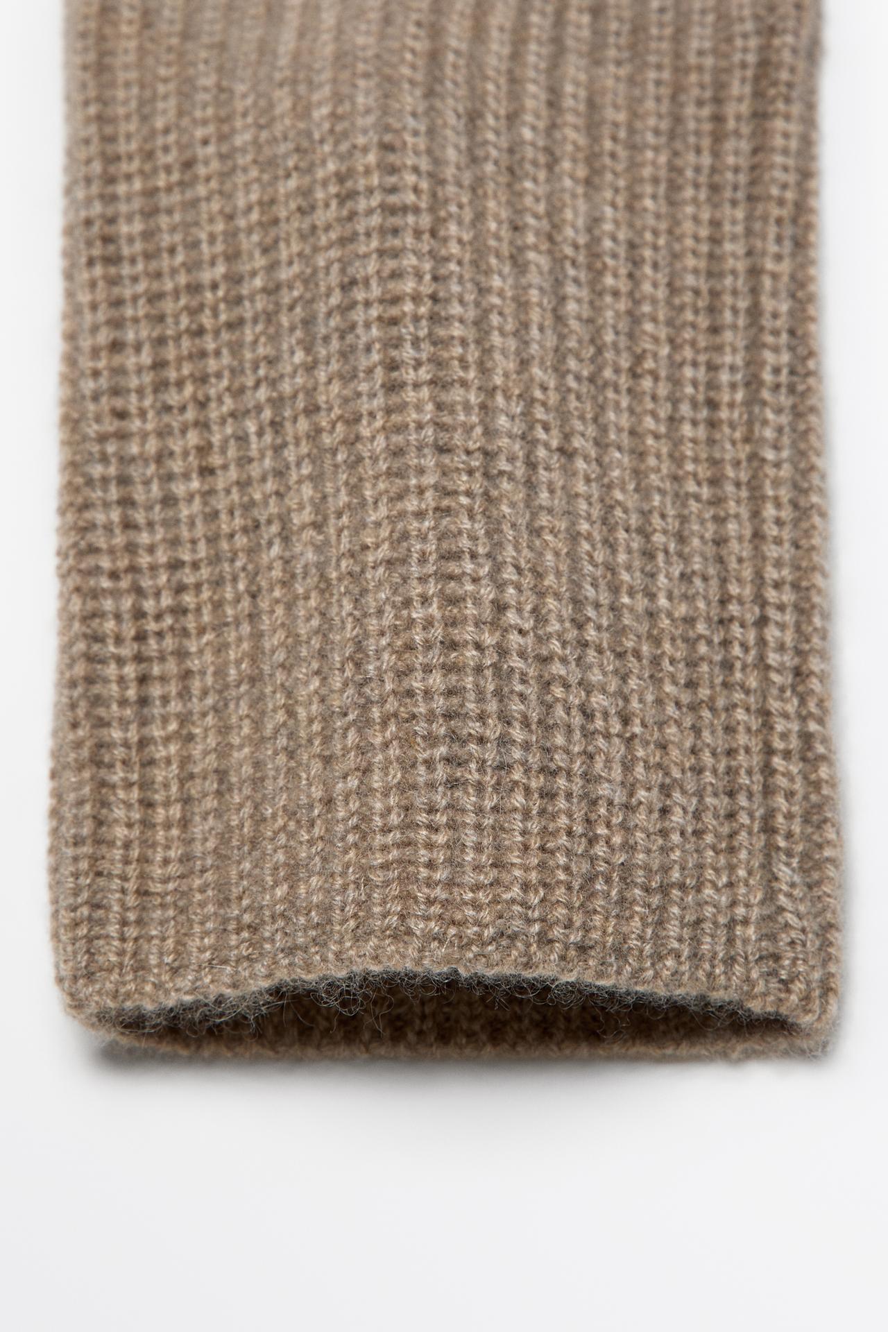 100% Cashmere Knit Mittens — CREAM