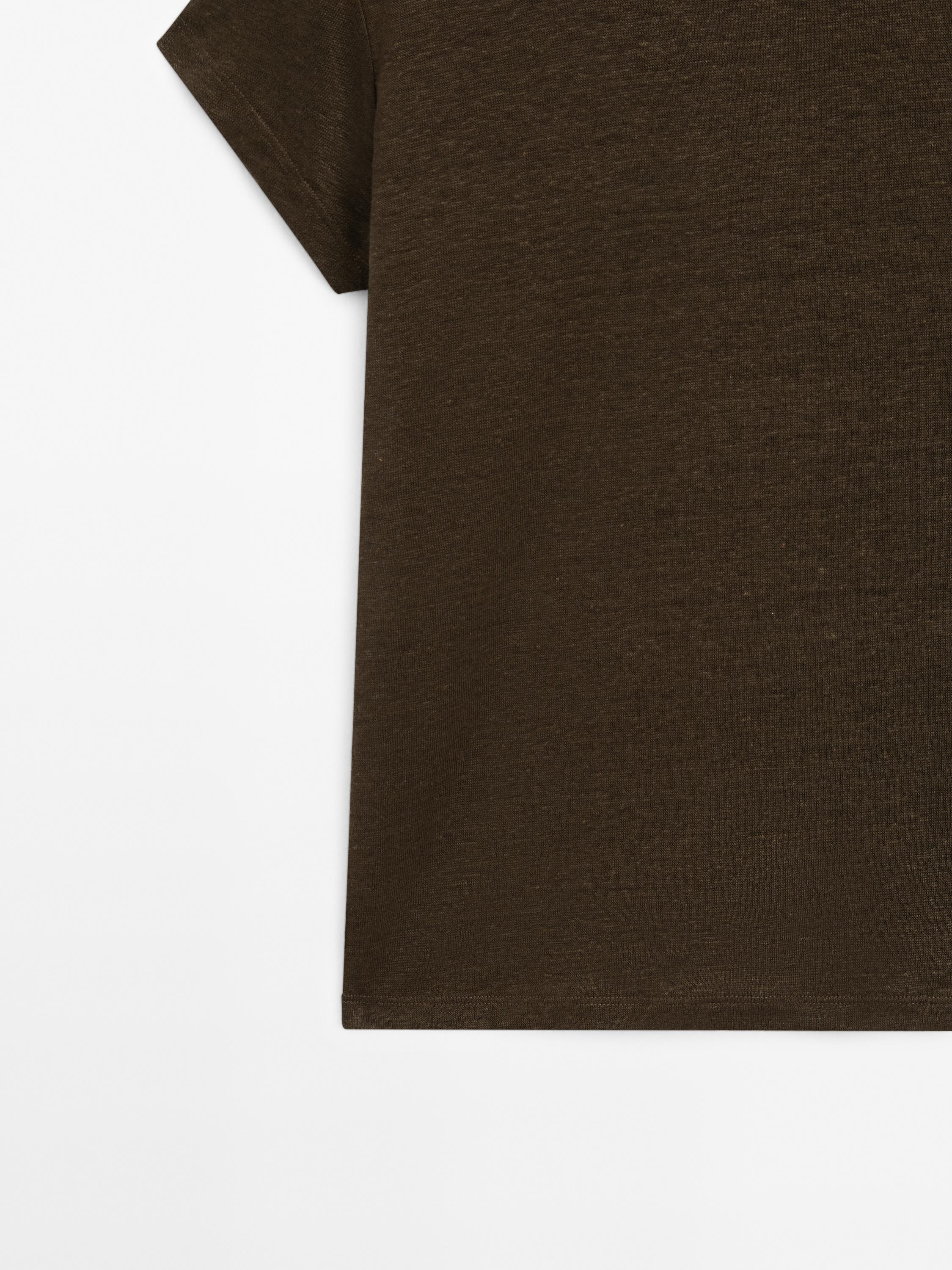 100% linen short sleeve T-shirt