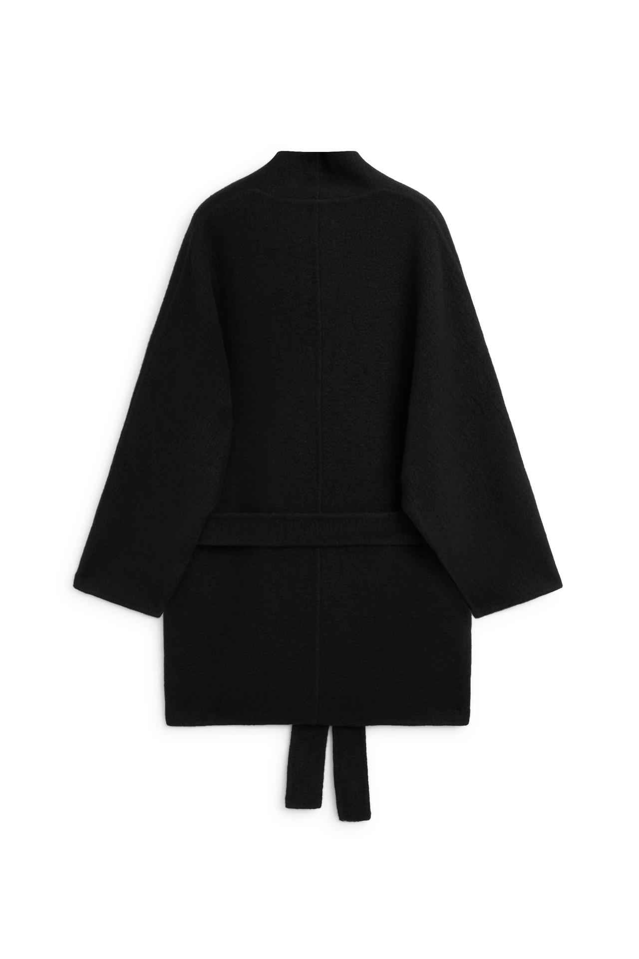 100% cashmere double-breasted coat - LIMITED EDITION — BLACK