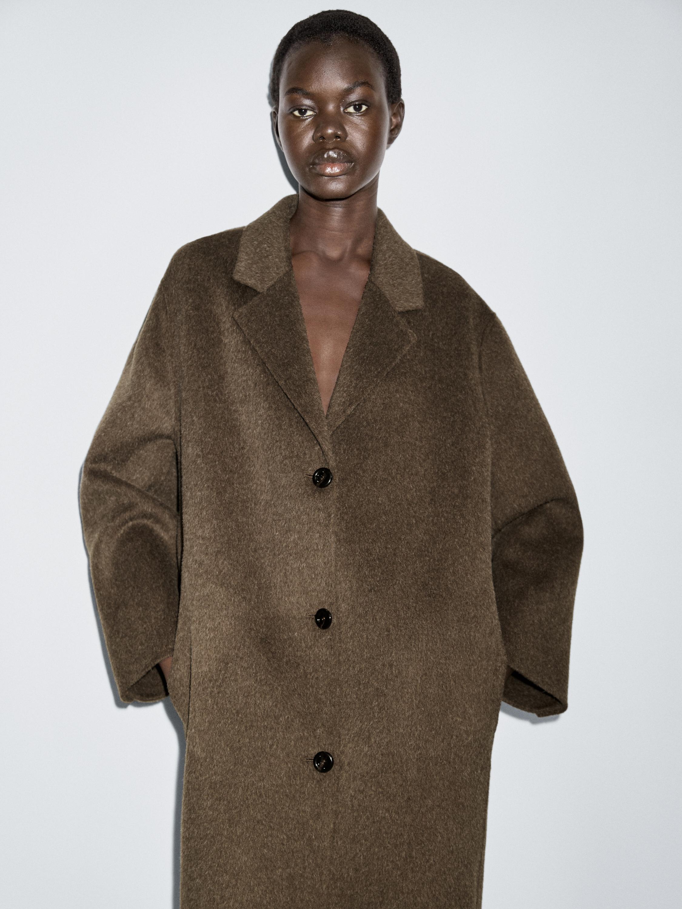 Cappotto lungo in misto lana