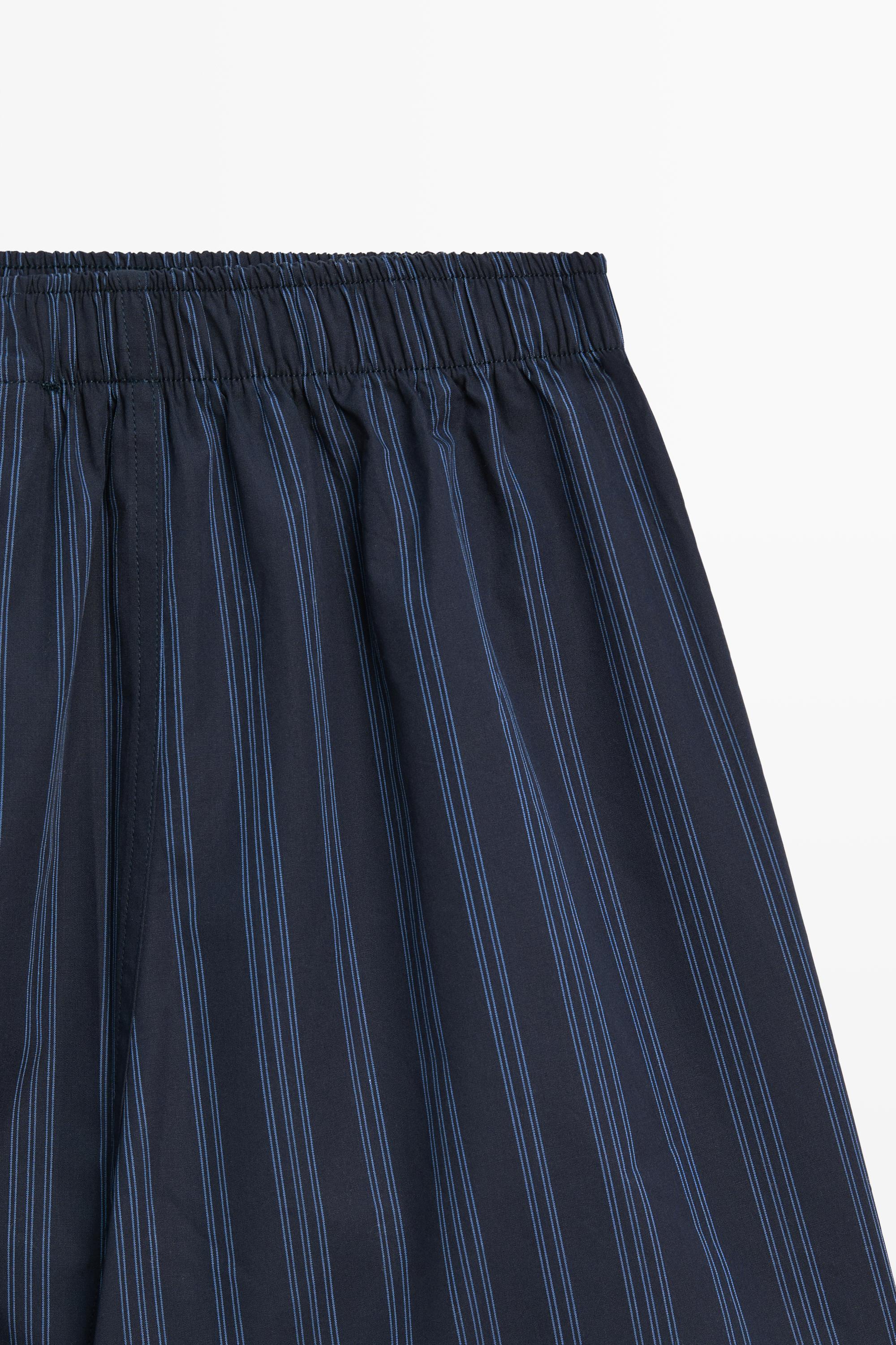 100% cotton striped boxers — NAVY BLUE