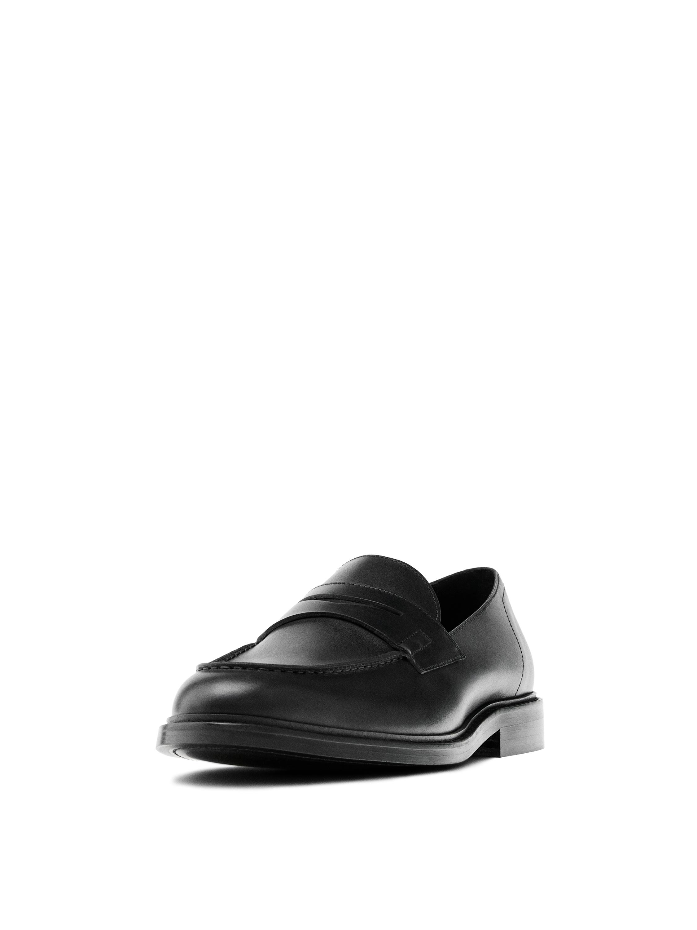 Smart nappa loafers — BLACK