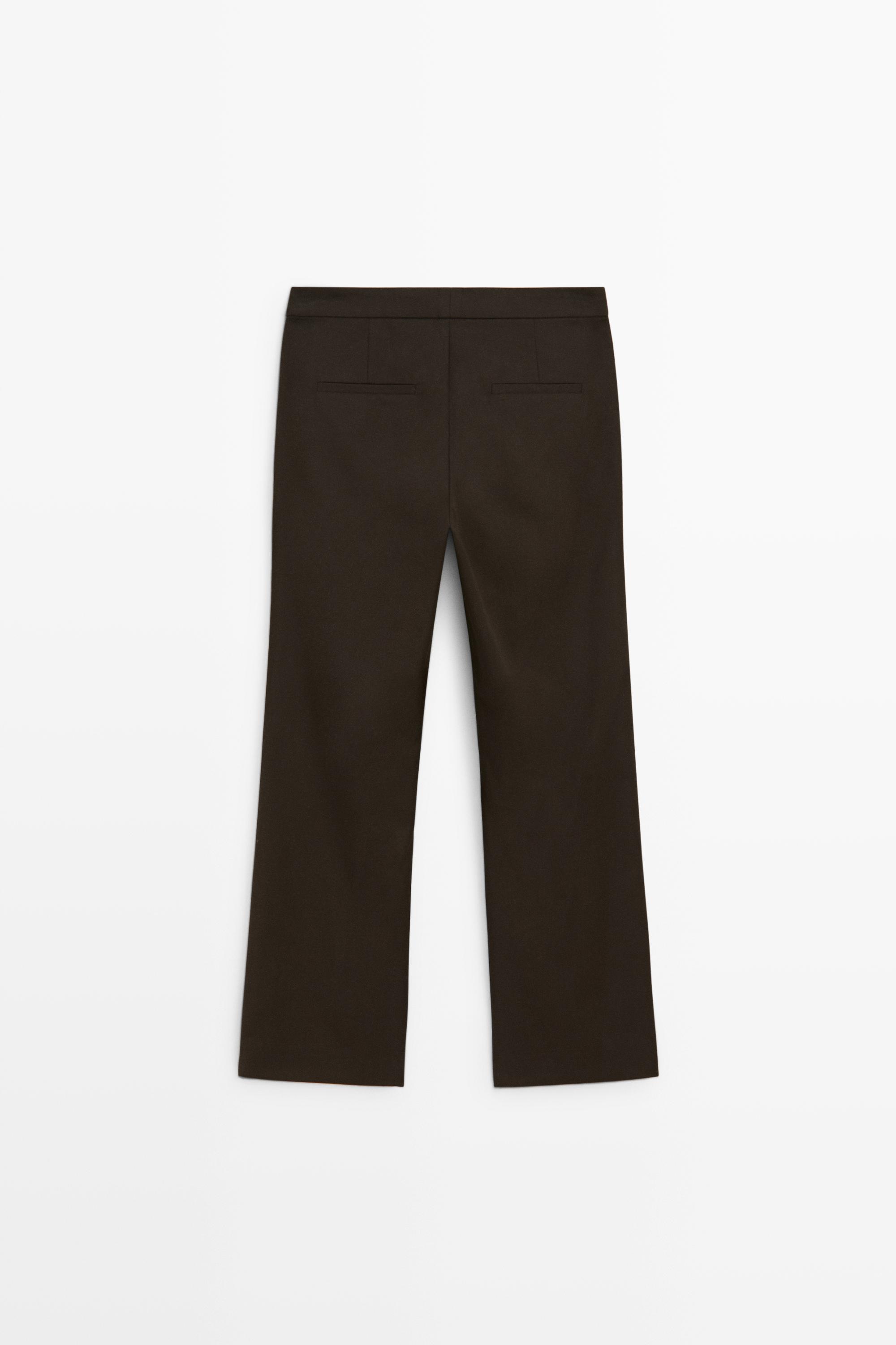 Stretch kick flare pants — Chocolate
