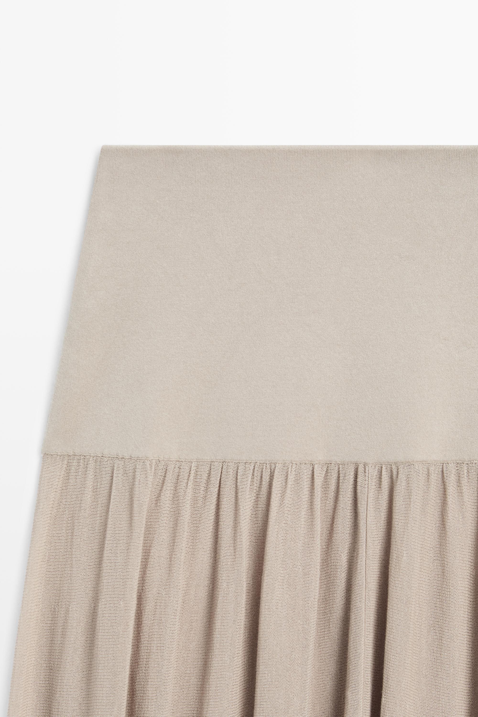 Sarouel trousers with wide waistband — NATURAL GREY