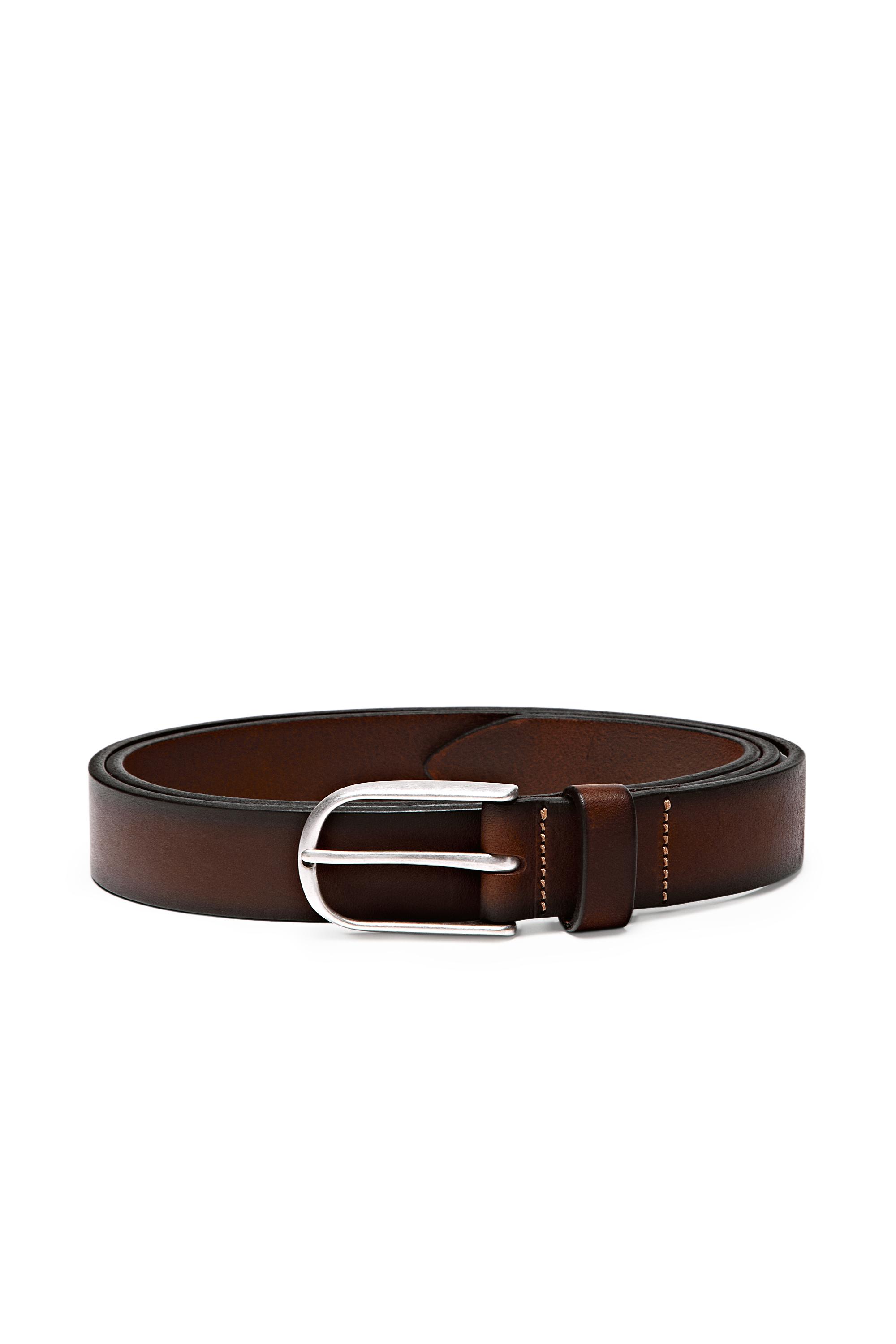 Shaded nappa leather belt — BROWN