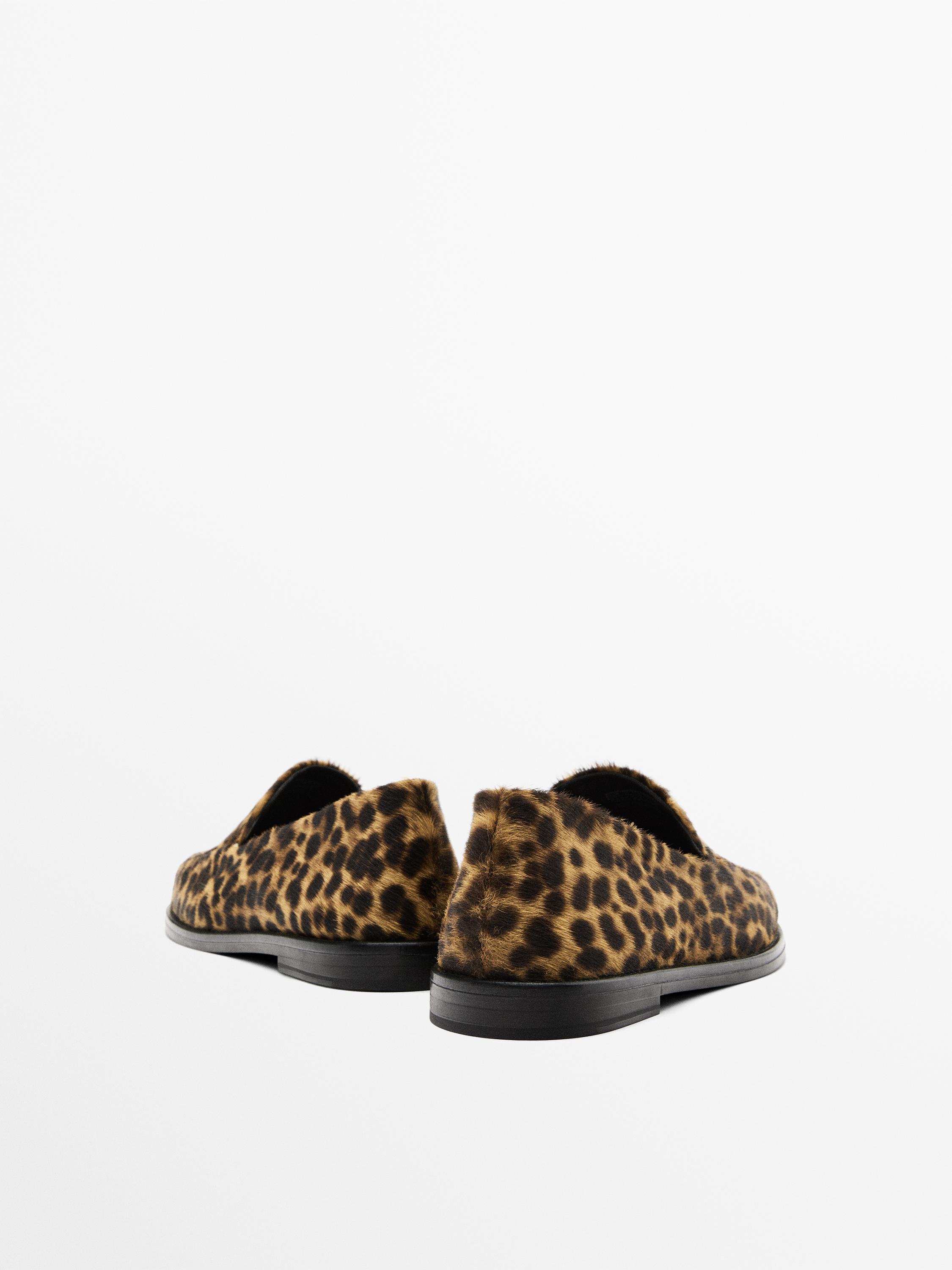 Animal print loafers