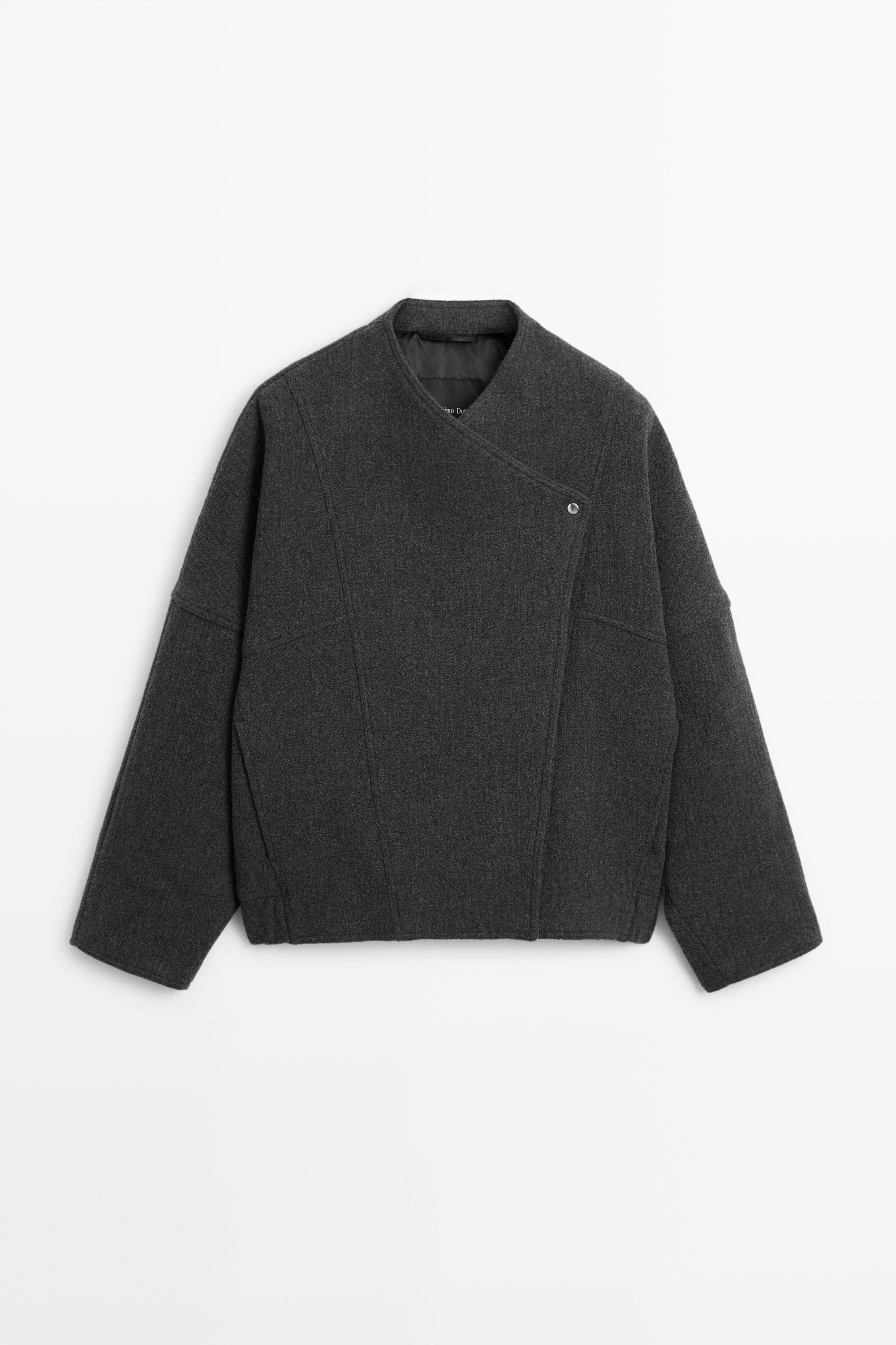 Wool blend bomber jacket