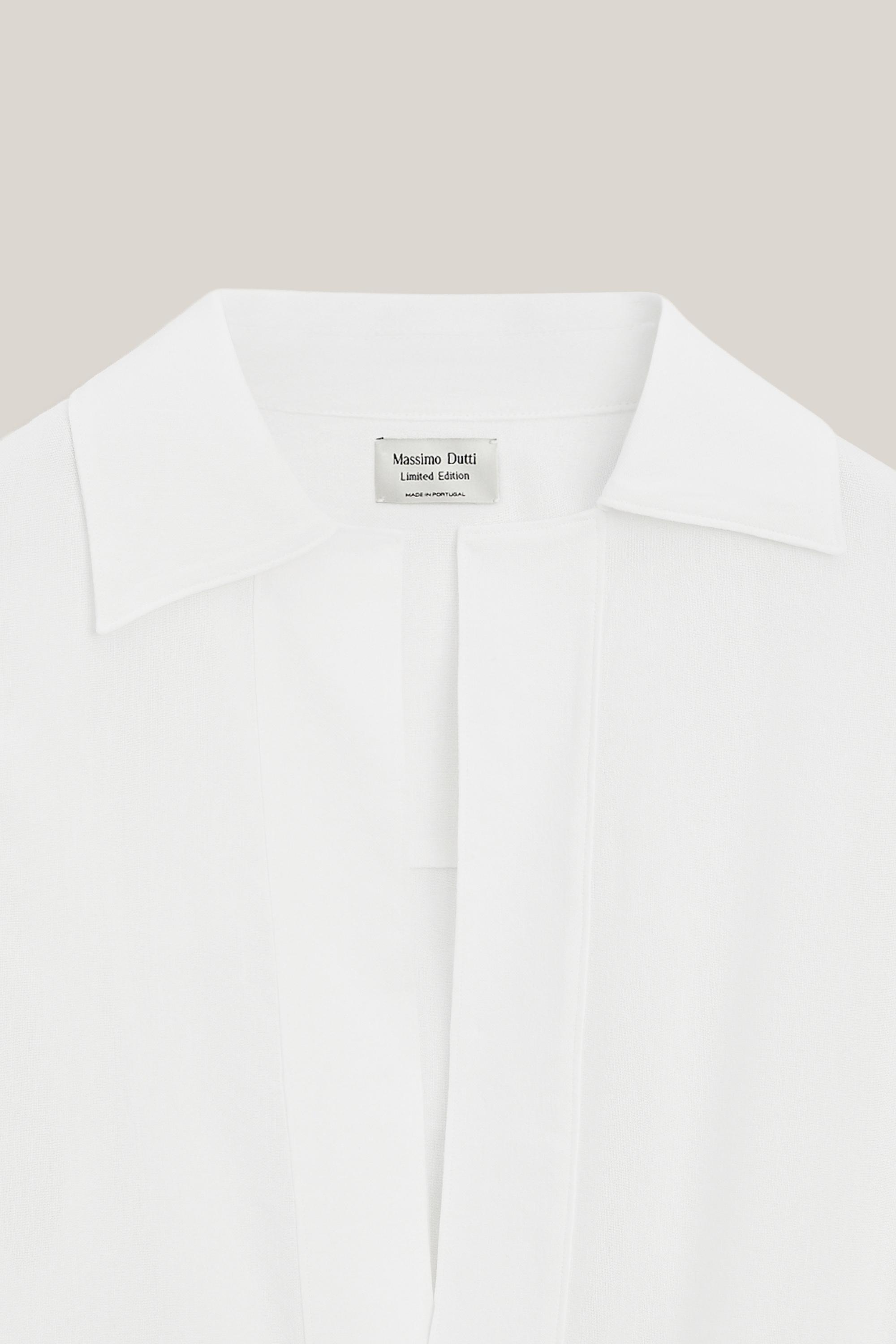 Flowing linen blend shirt - LIMITED EDITION — WHITE