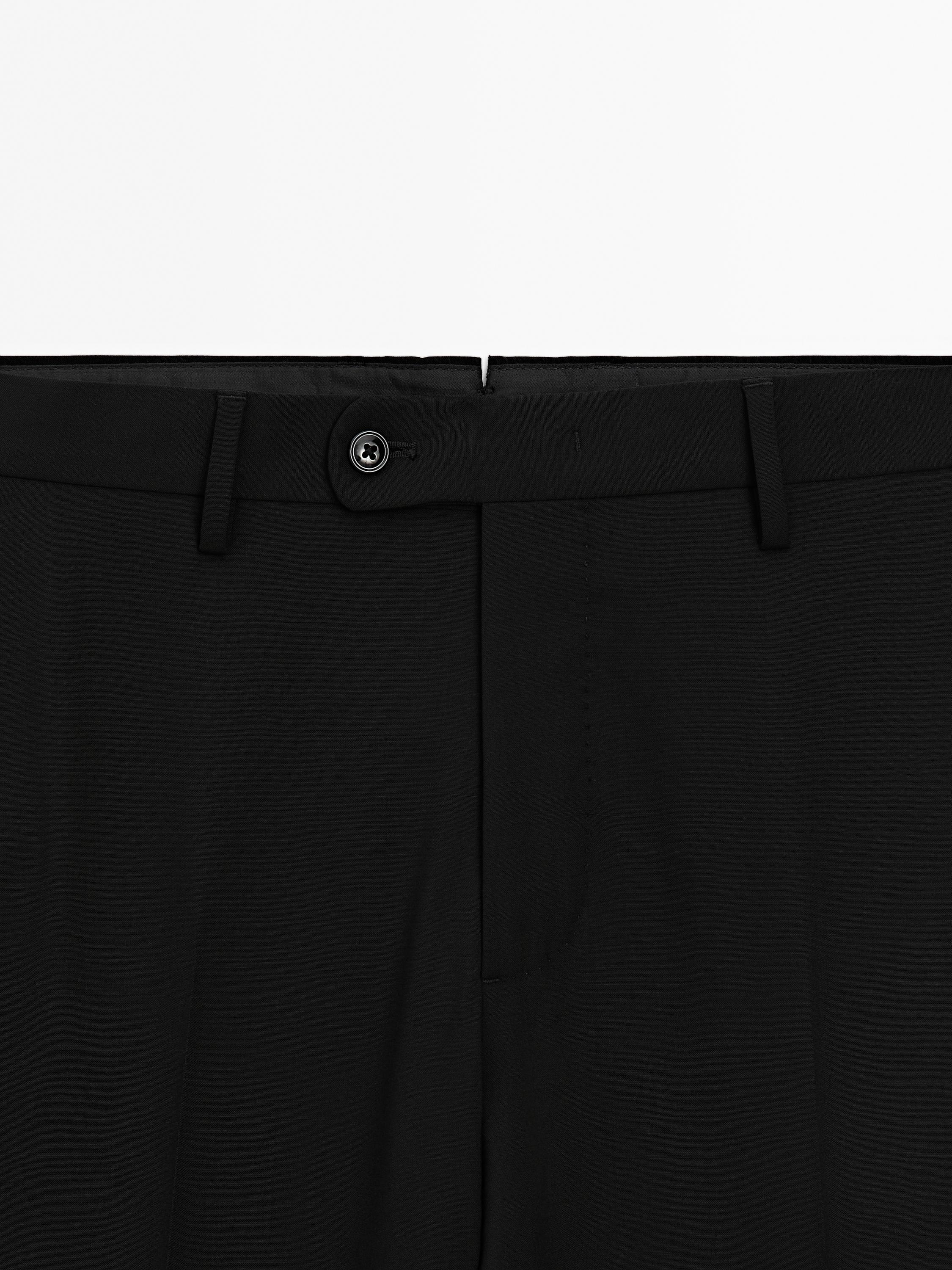 100% wool smart suit trousers
