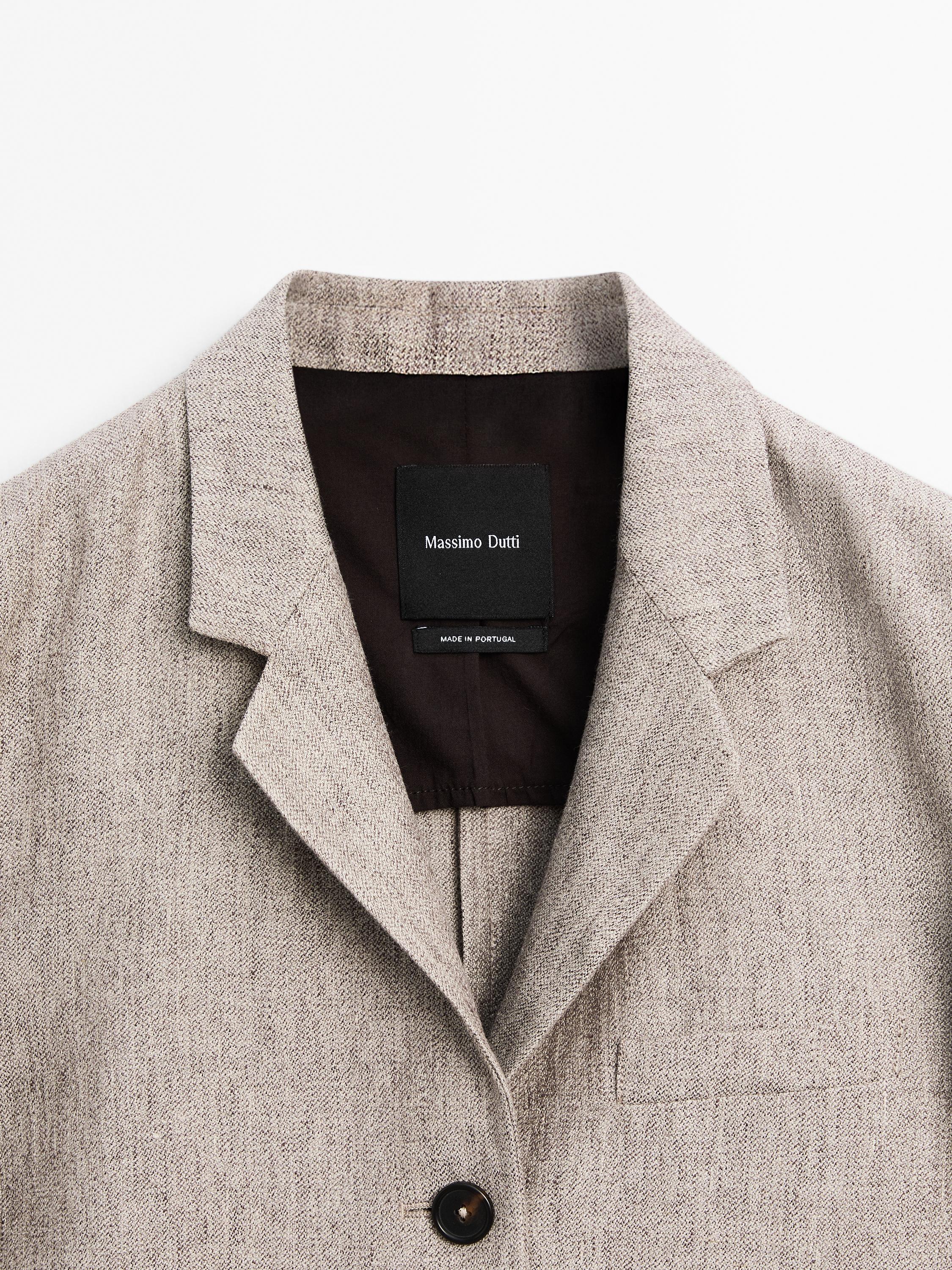 Blazer chiné 100 % lin