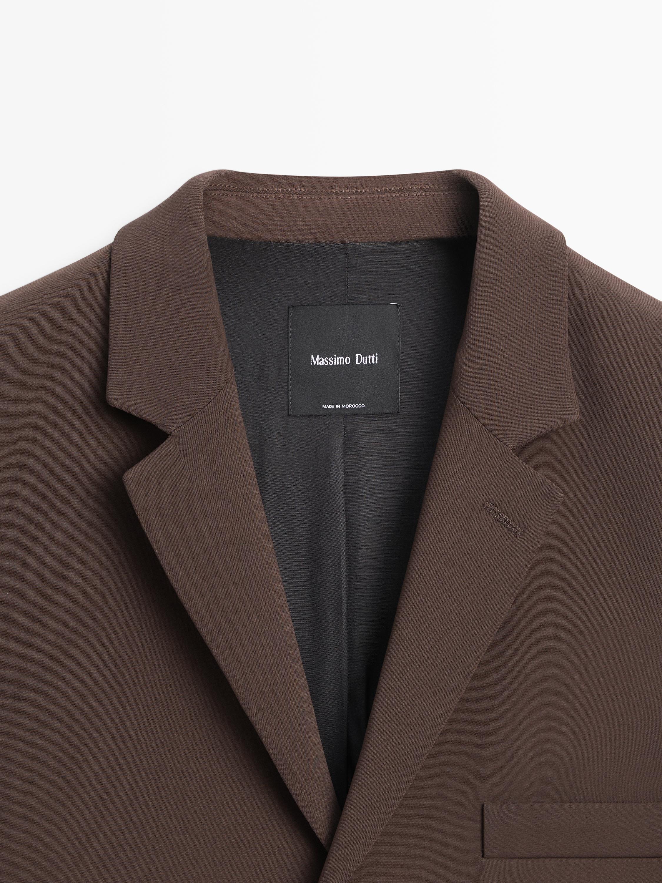 Crepe blazer — Chocolate