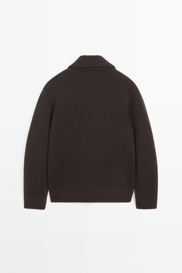 Mixed fabric Suede jacket — BROWN 6