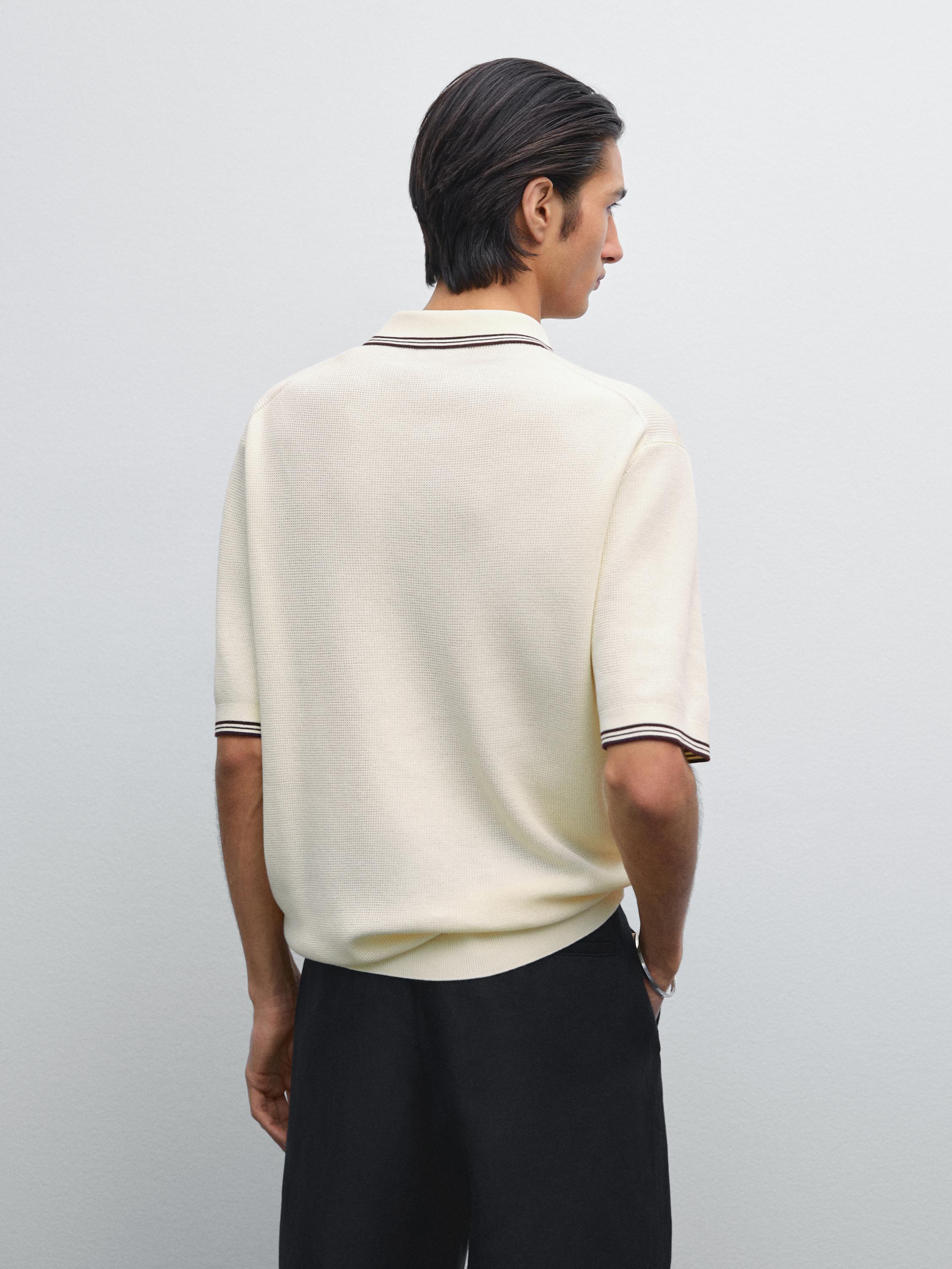 100% cotton knit polo shirt