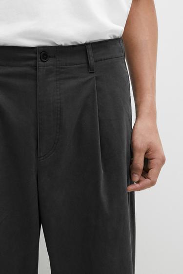 Barrel fit pants with dart detail — GREY 8