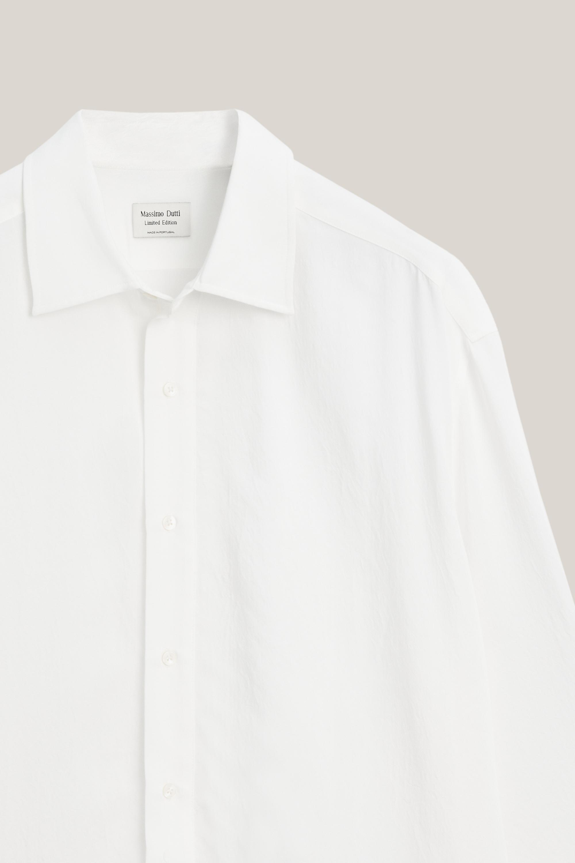 Long flowing 100% cotton shirt - LIMITED EDITION — WHITE