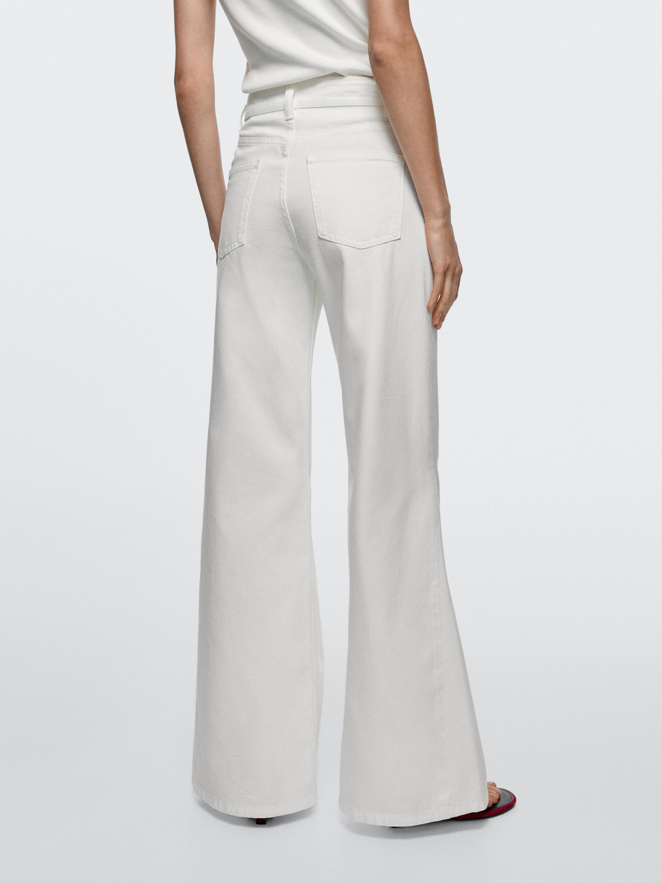 High-waist flare fit jeans — Off white