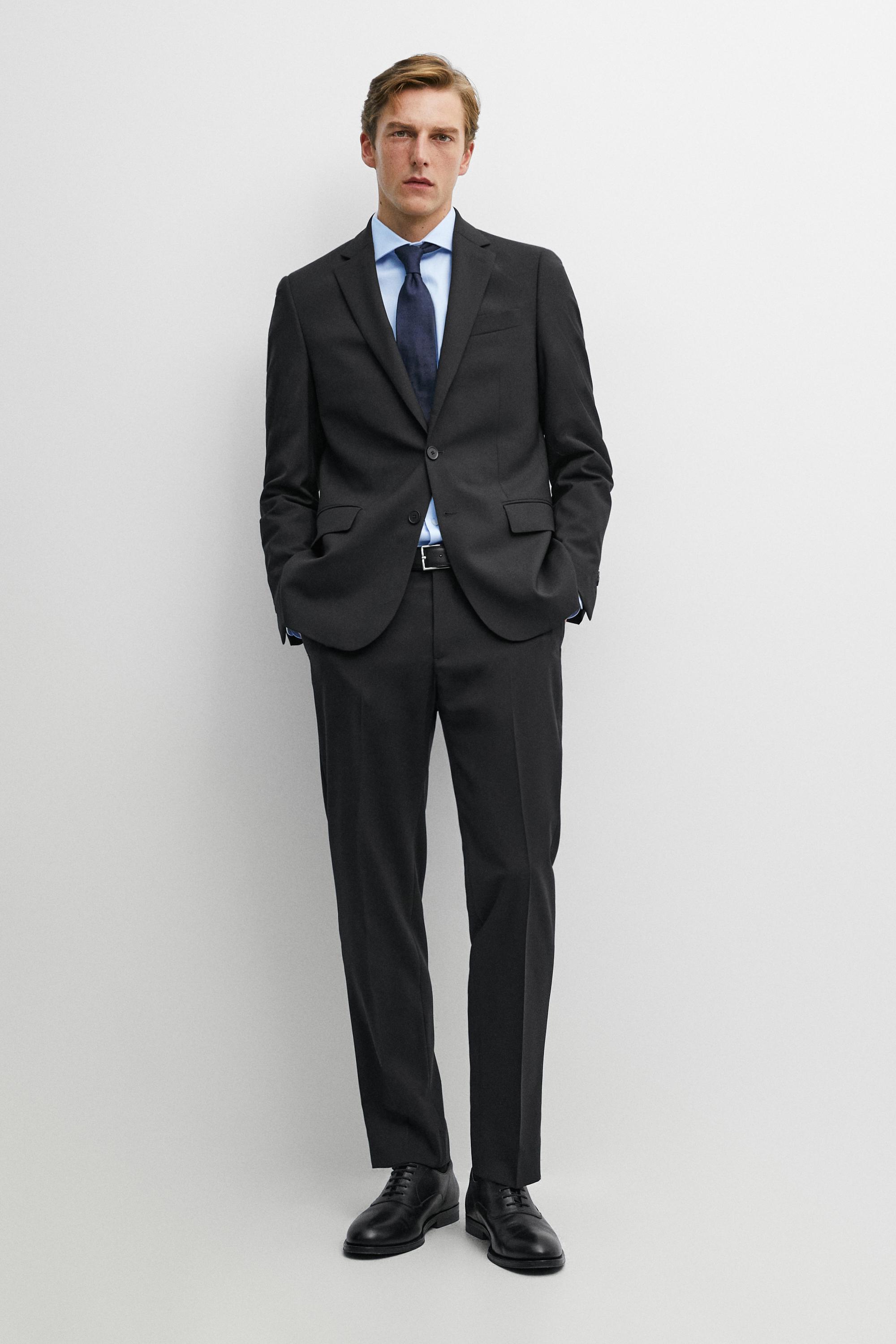 Slim fit 100% cotton shirt — Sky blue
