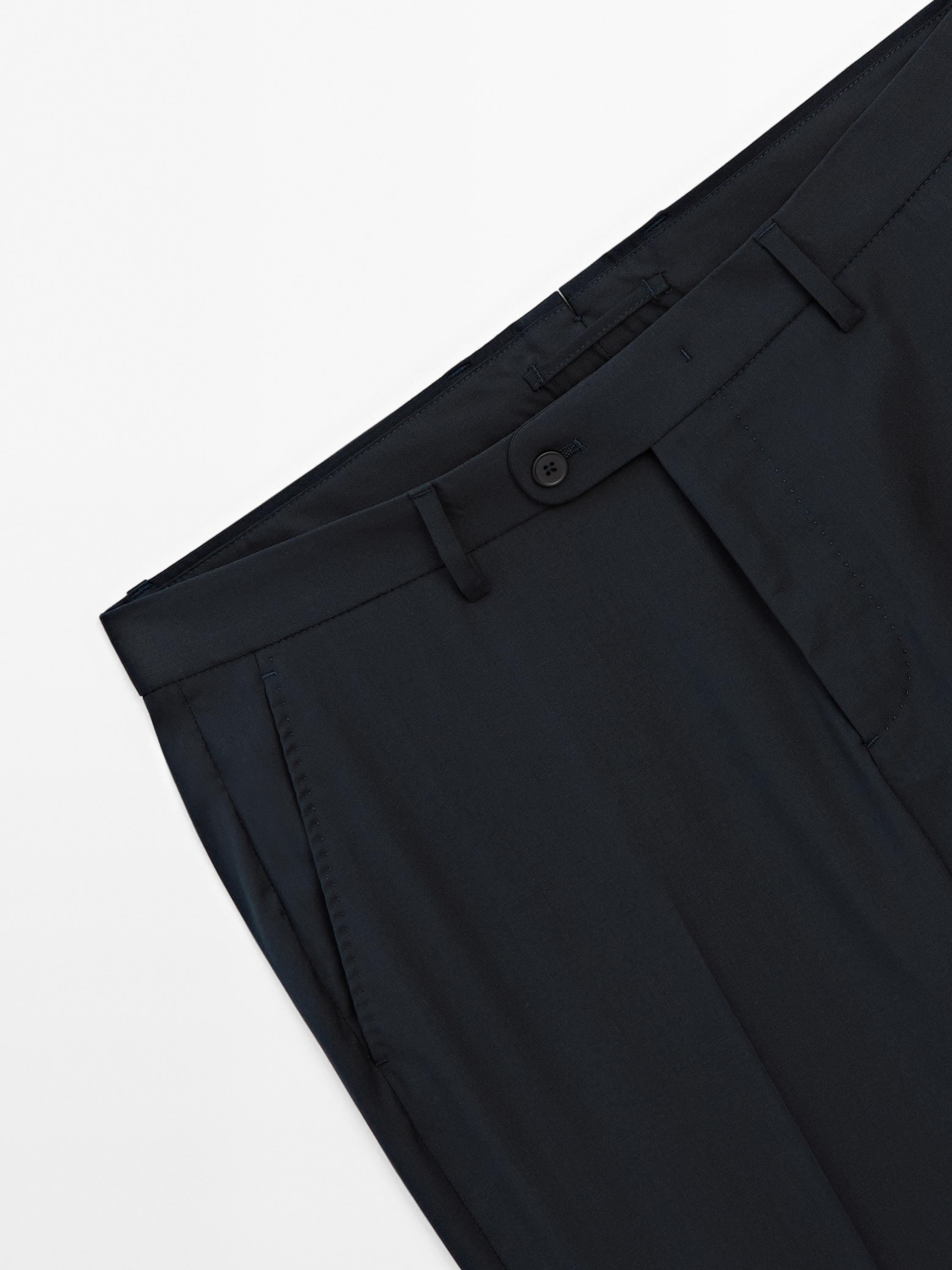 100% wool suit trousers