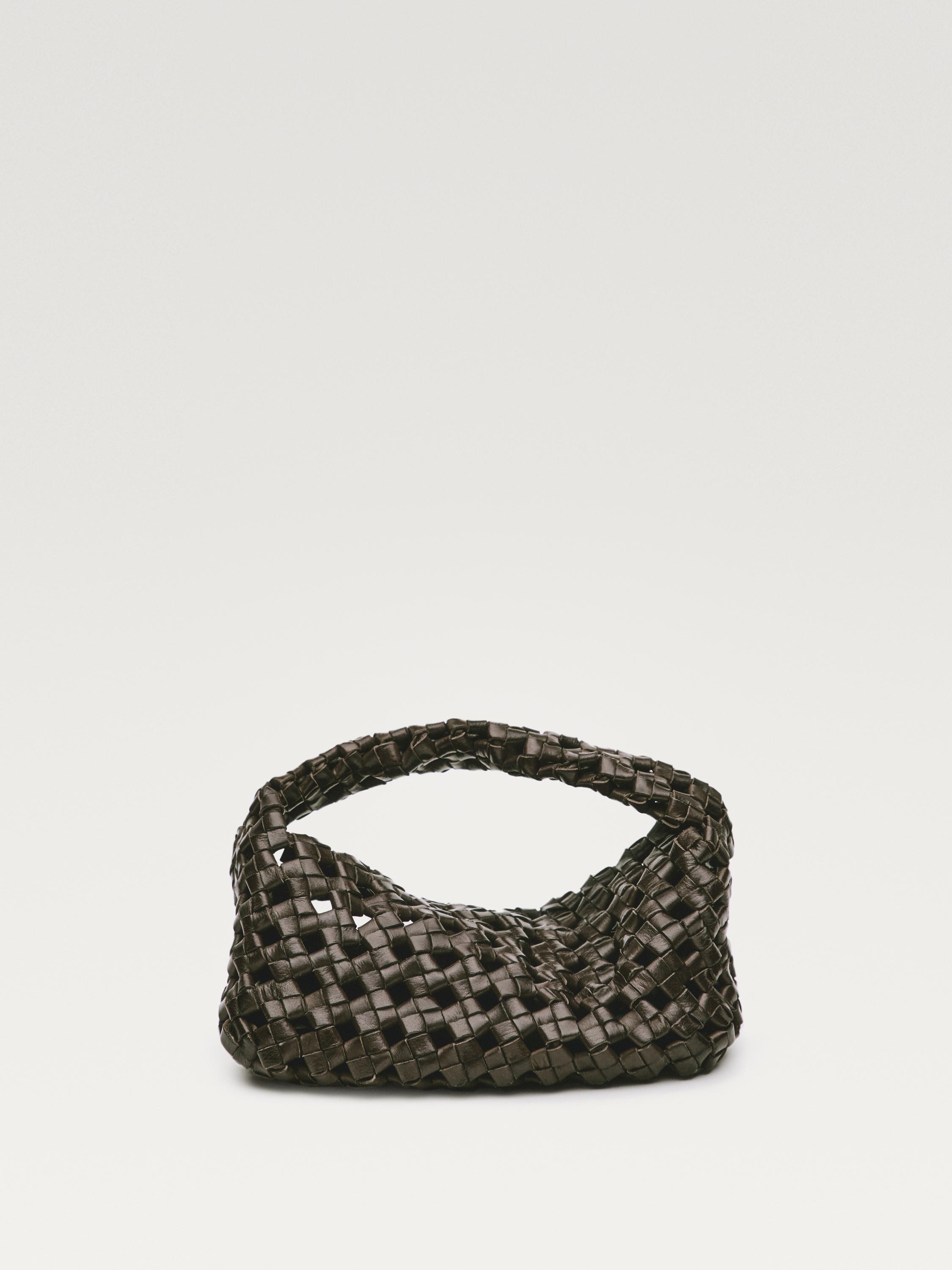 Nappa leather braided mini bag
