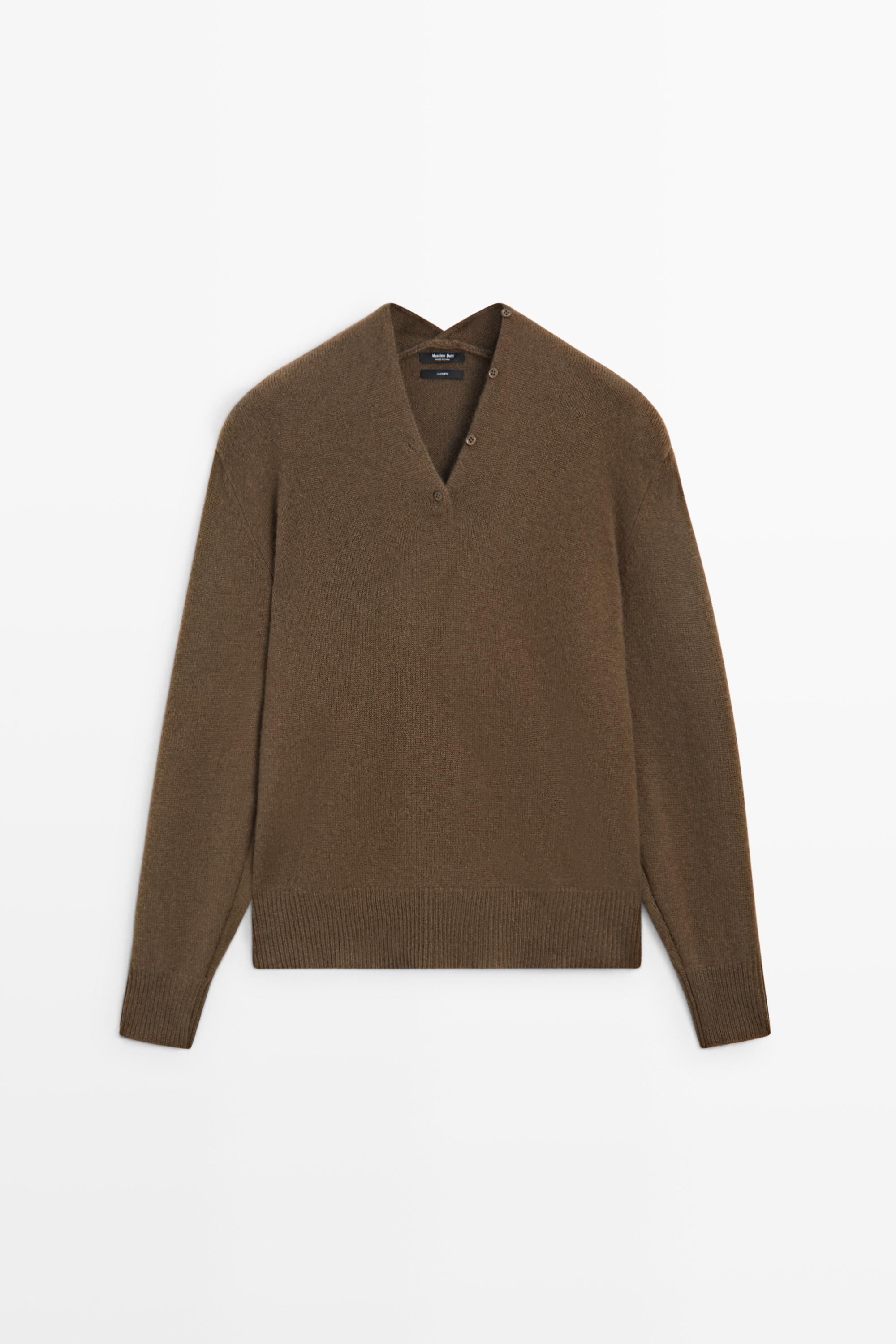 Jersey punto detalle botones 100% cashmere