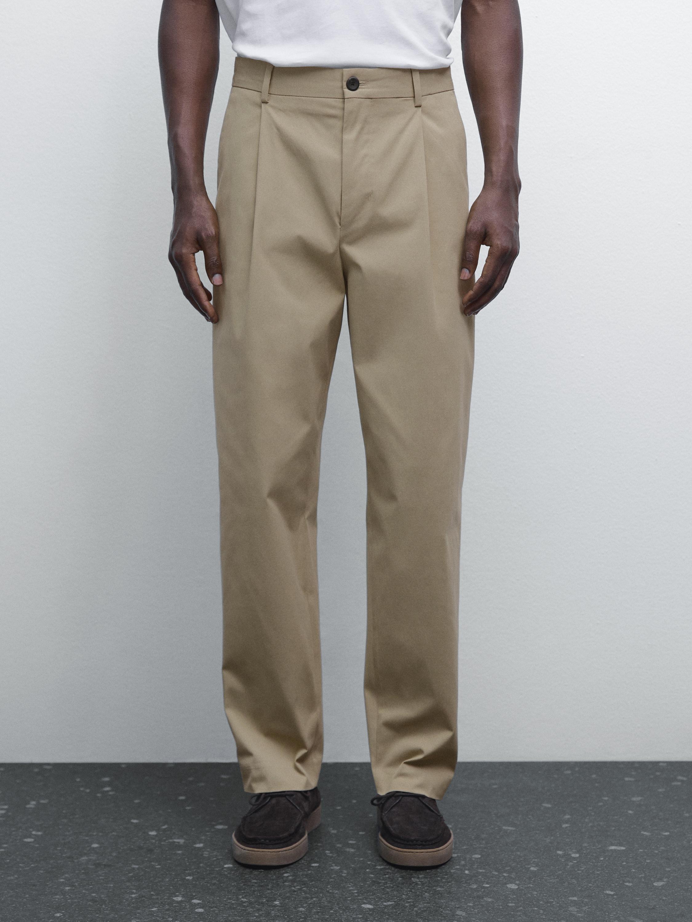 Pantalon relaxed fit à pinces