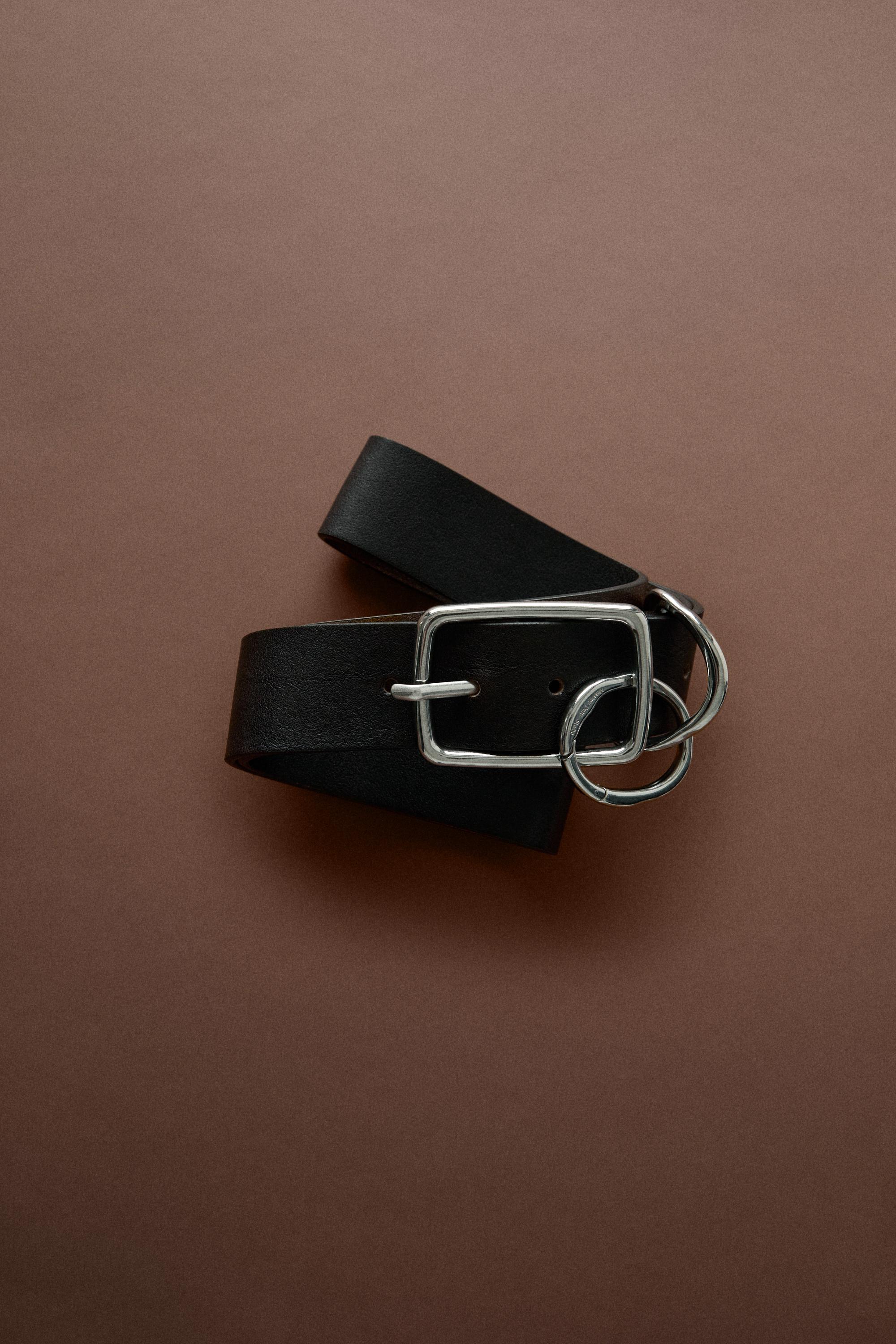 Buckle detail belt - STUDIO — BLACK