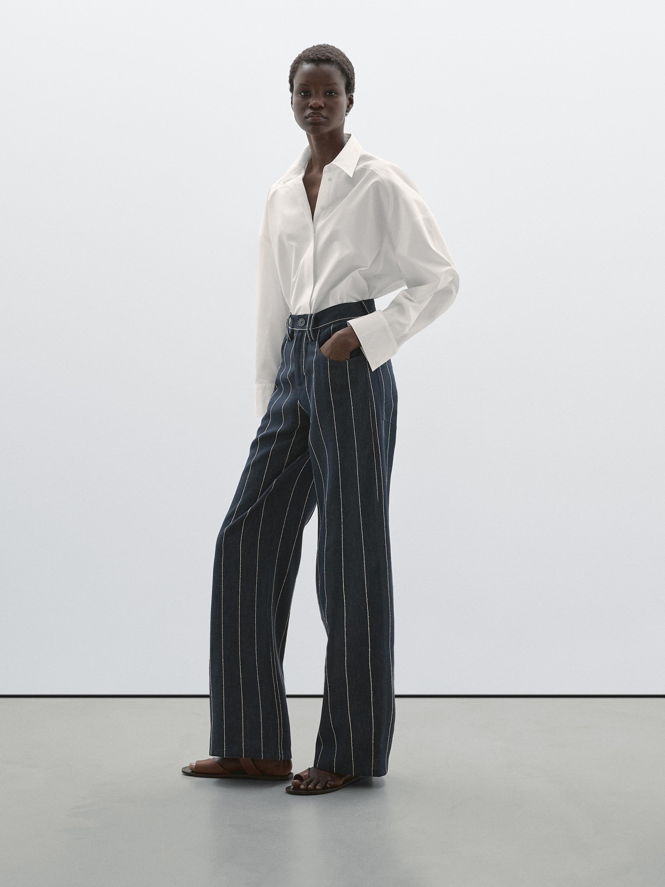 Wide Leg Trousers Pantalon Palazzo Massimo Dutti