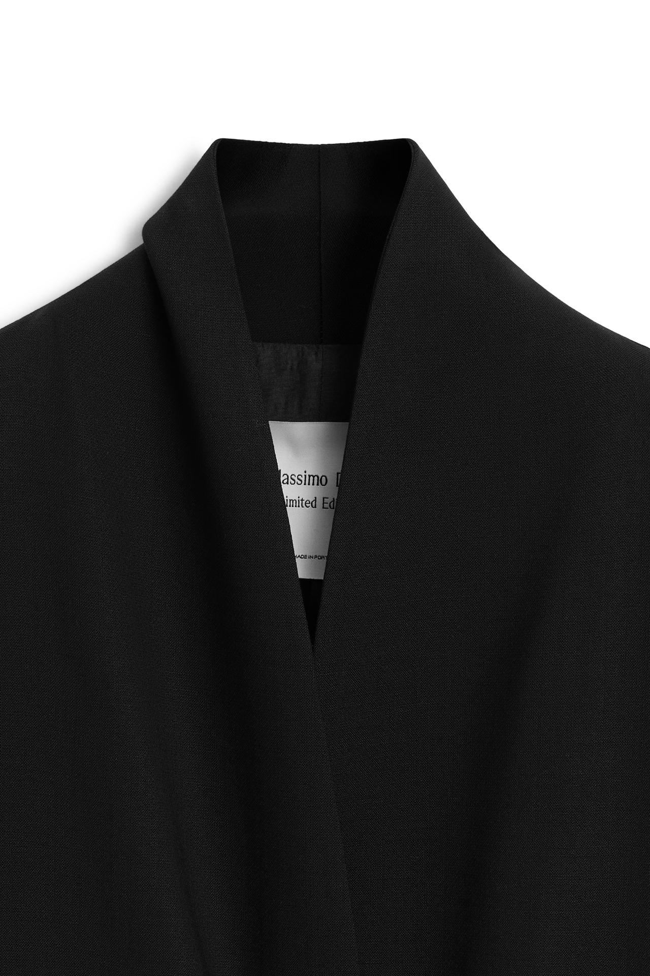 100% wool stand collar blazer - LIMITED EDITION — BLACK