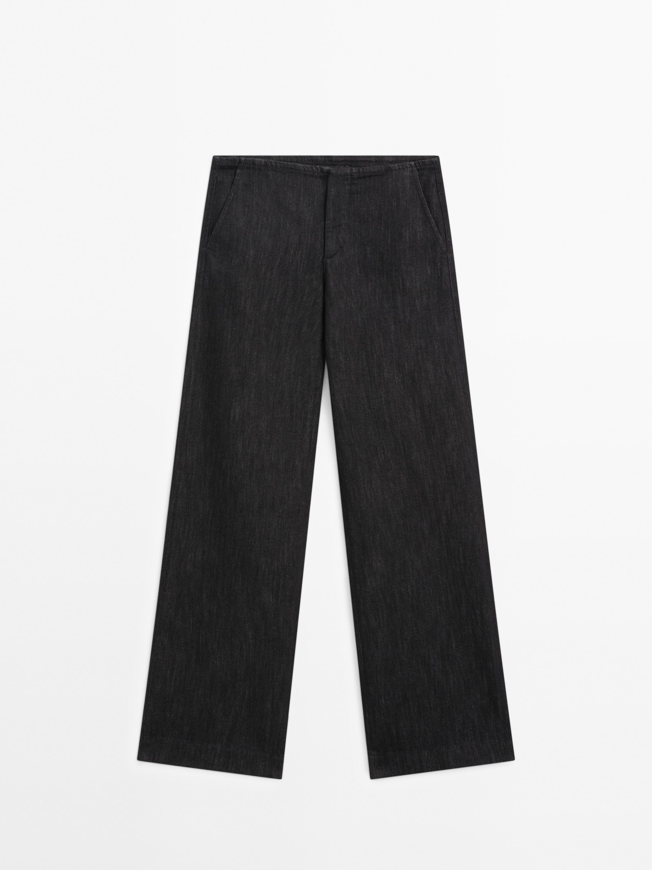 Mid-rise straight-leg comfort jeans