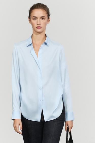 Fluid lyocell shirt — SKY BLUE 3