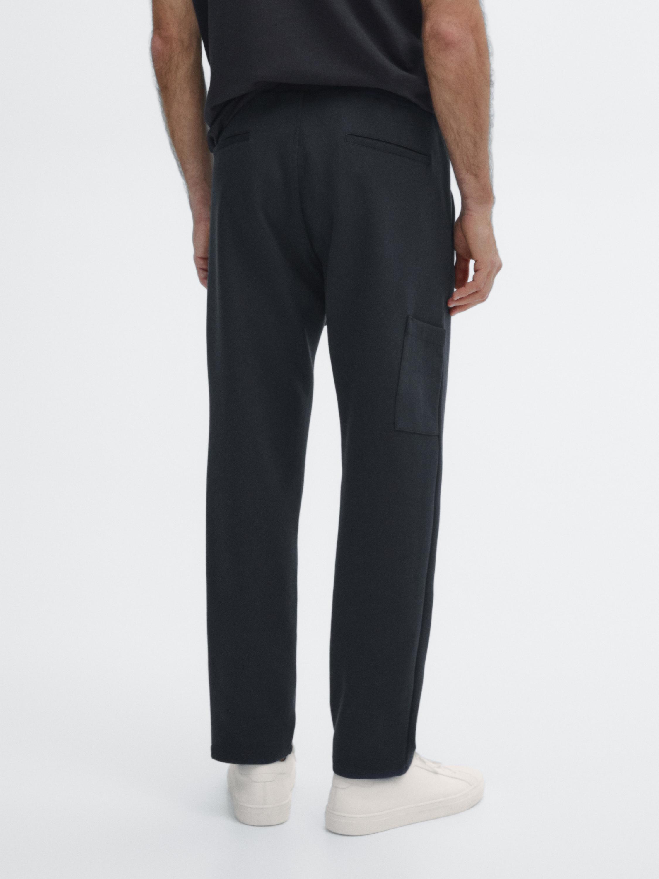 Cotton blend pocket trousers