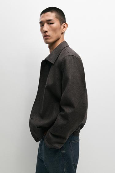 Flannel bomber jacket — BROWN 8