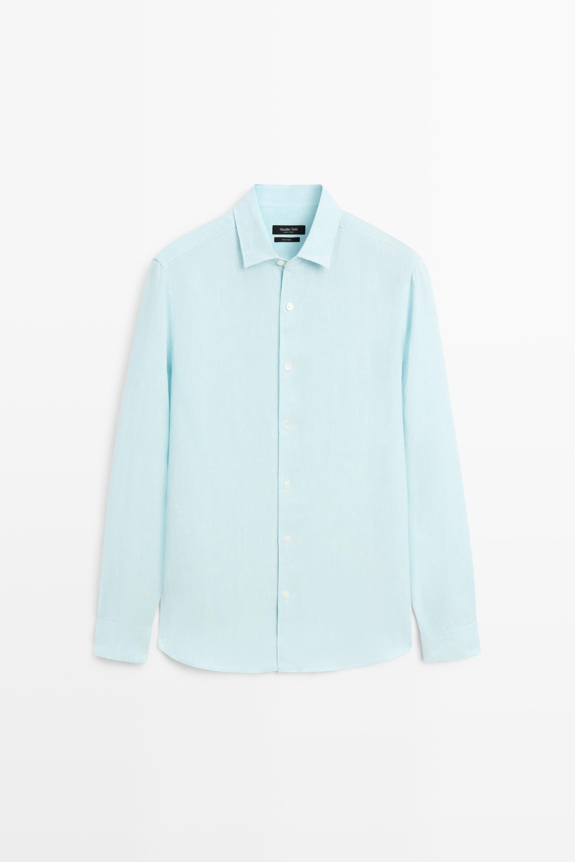 100% linen regular fit shirt