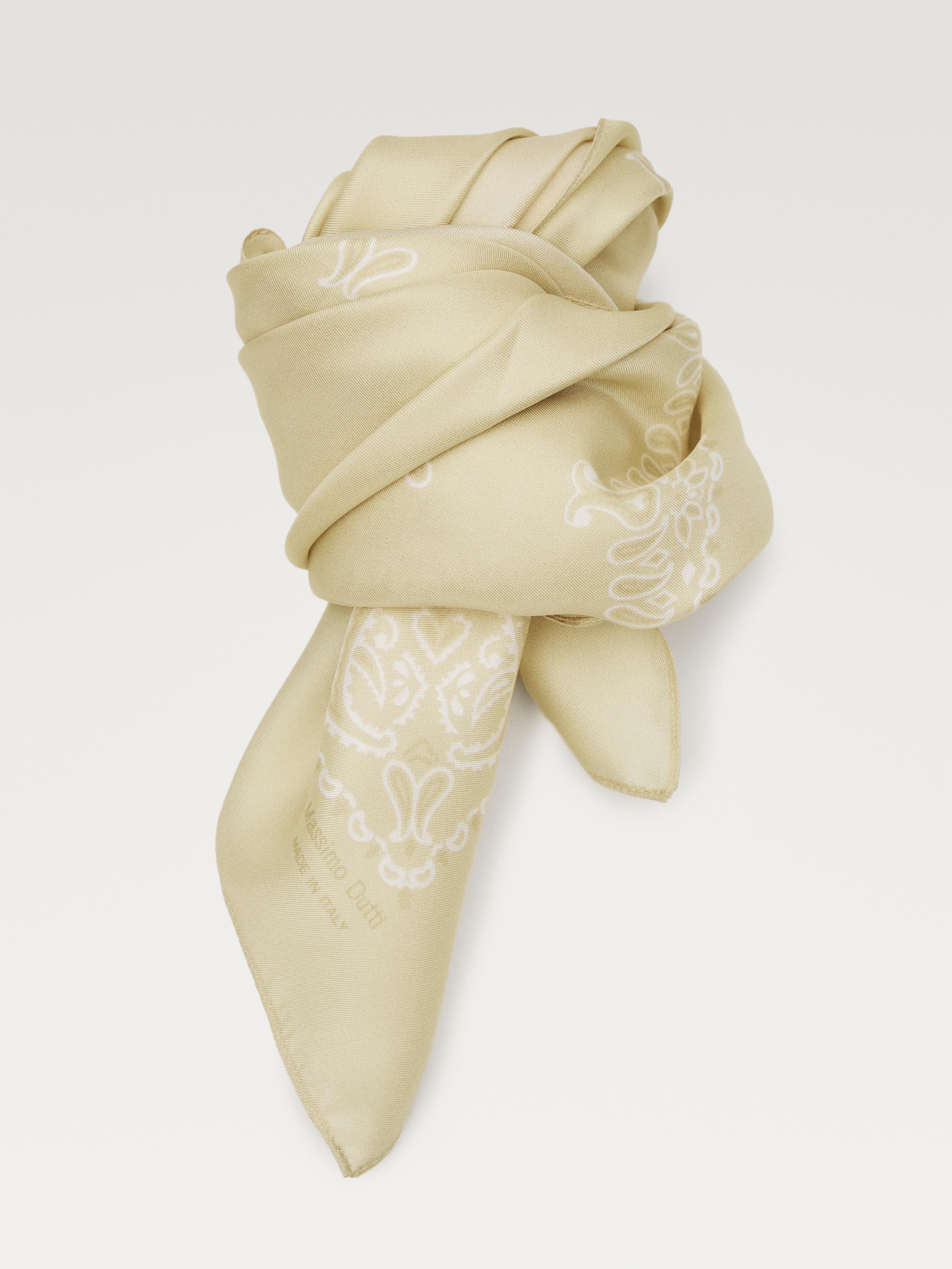 Bandana con stampa paisley 100% seta
