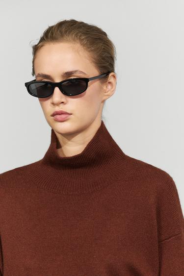 Wool knit sweater with mock turtleneck — BURGUNDY 5