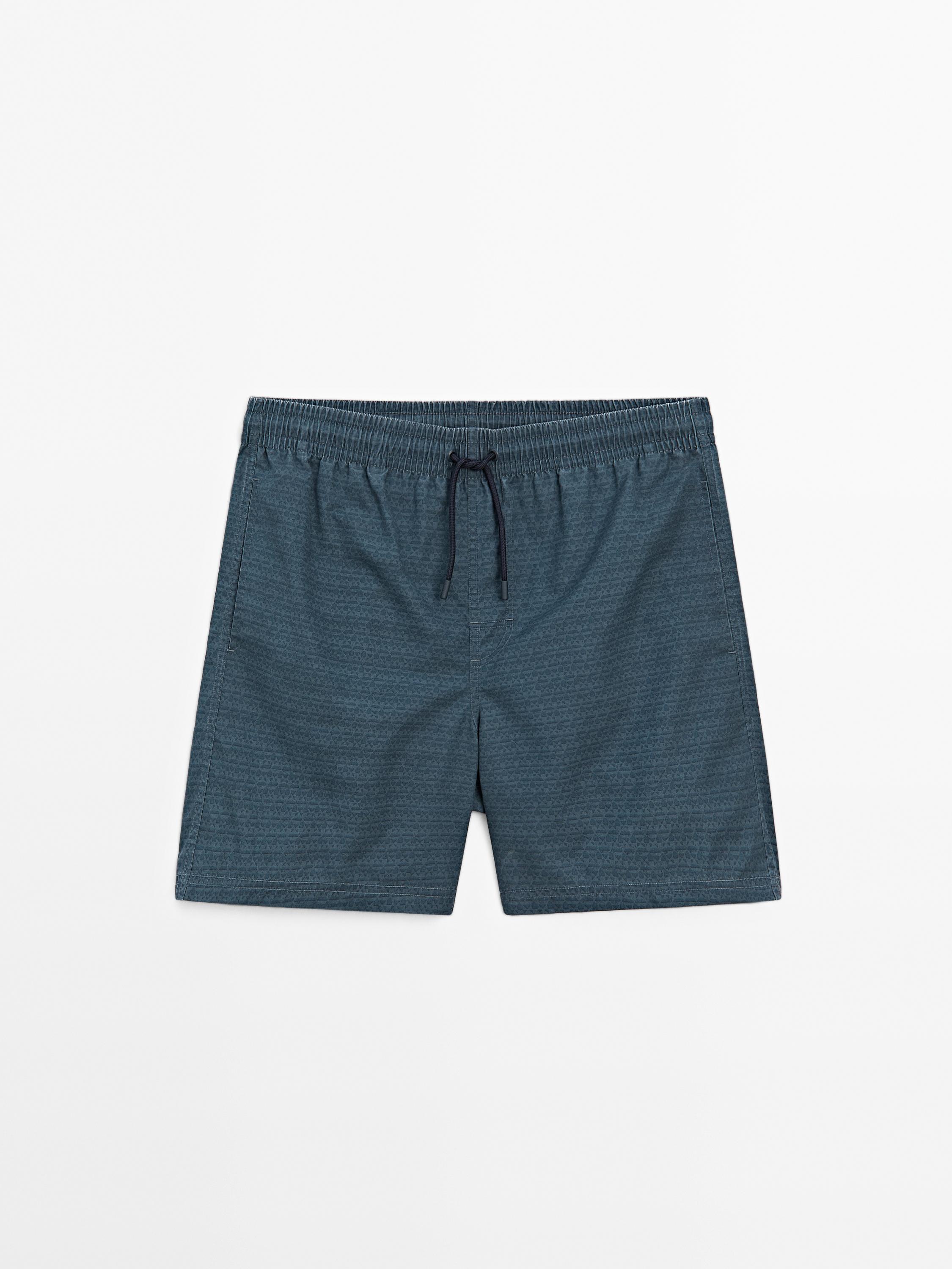 Bañador micro estampado regular fit