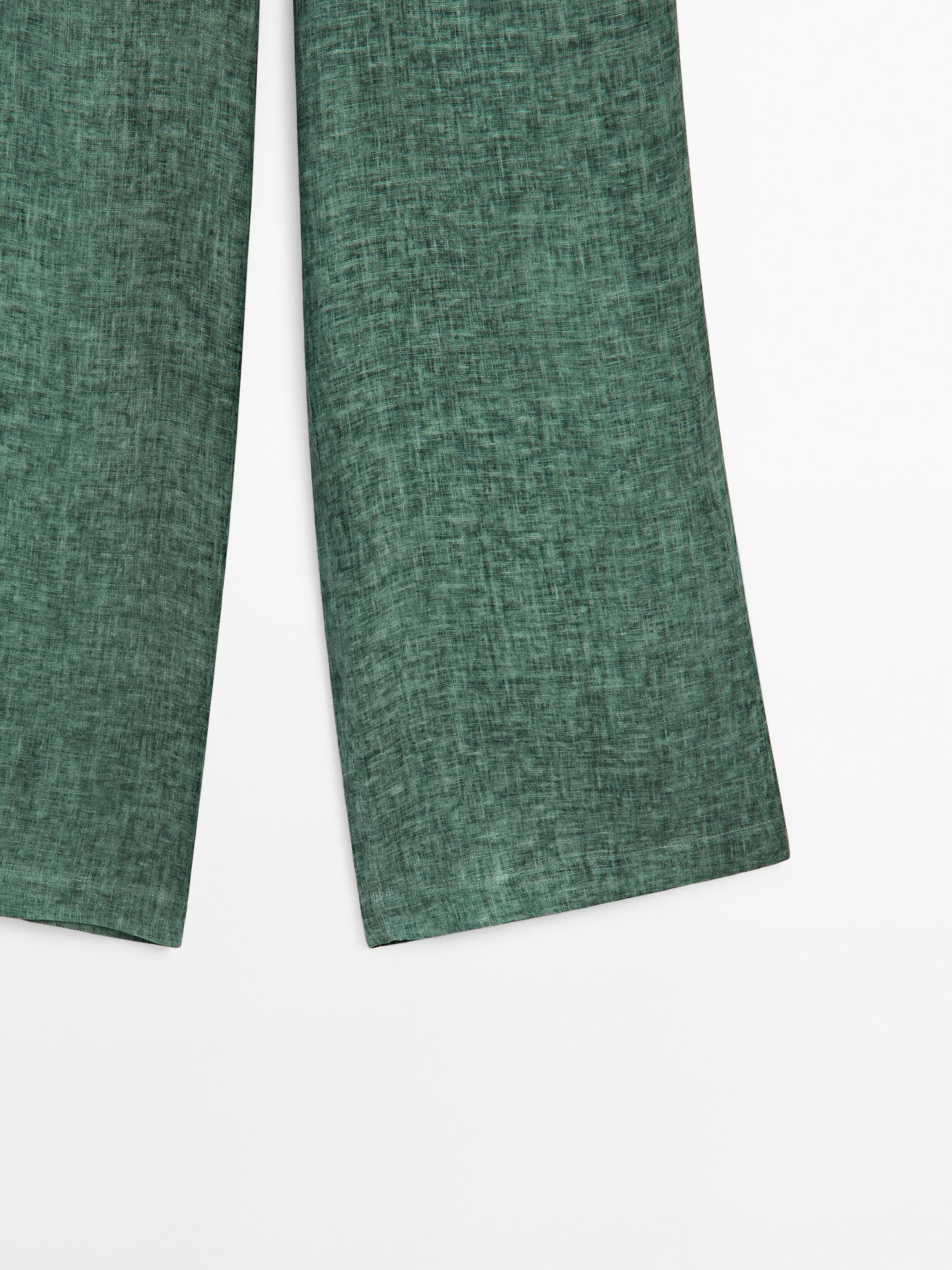 Pantalón goma fluido 100% lino