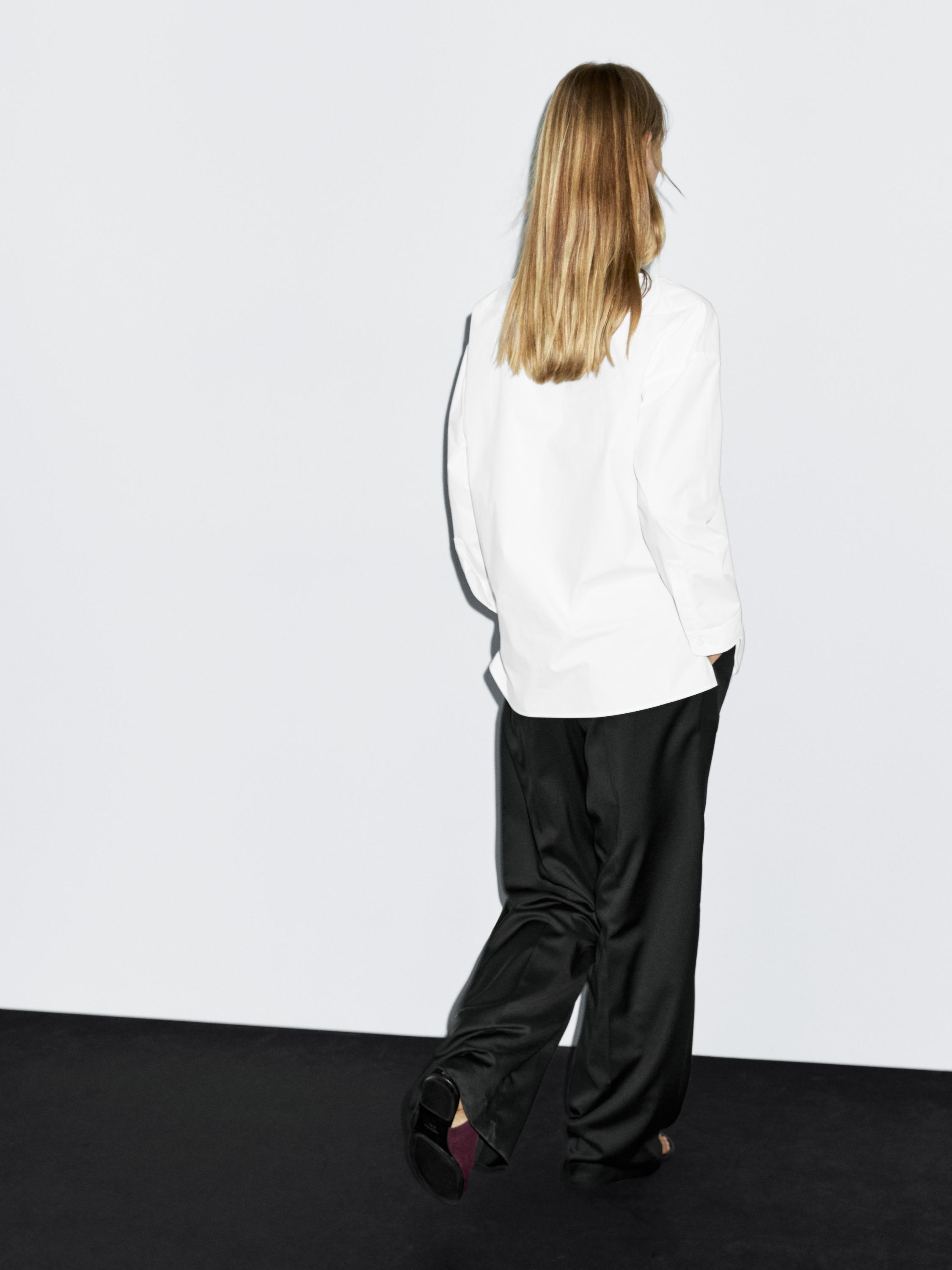 100% cotton surplice blouse